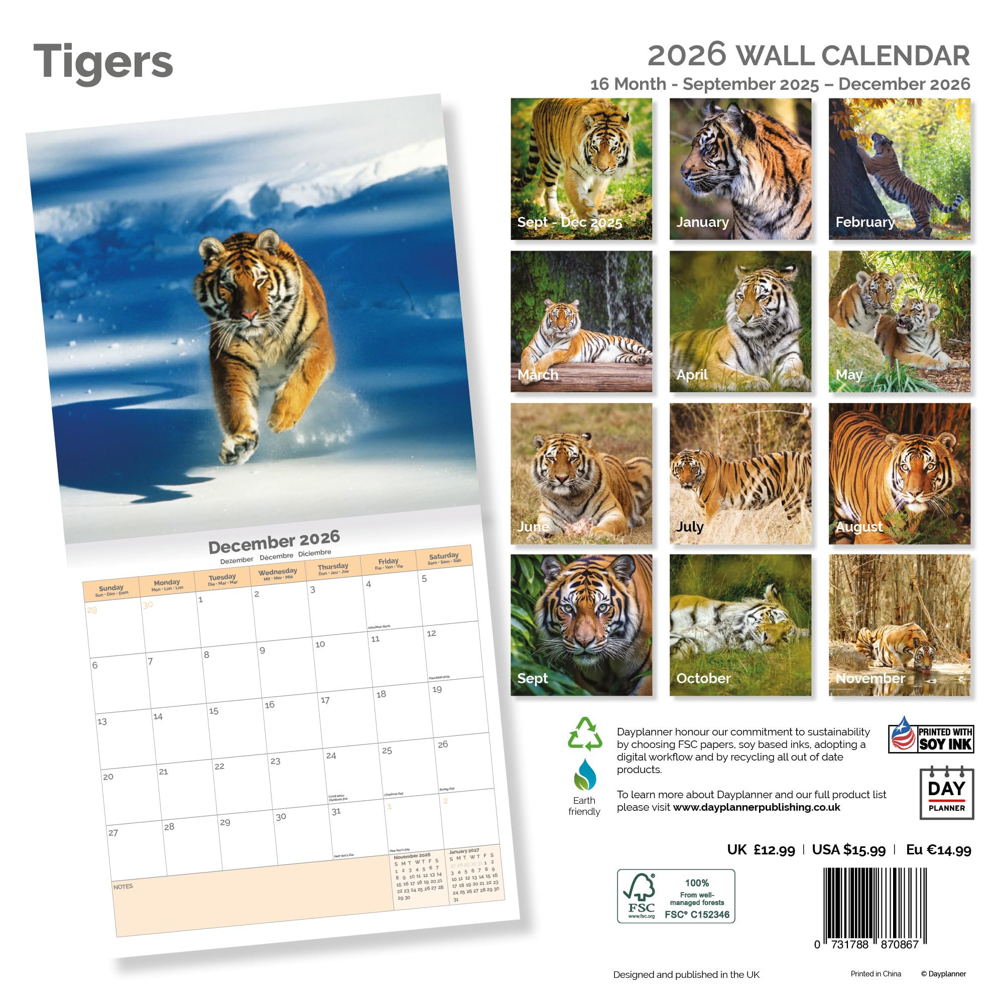 Tigers Calendar 2026