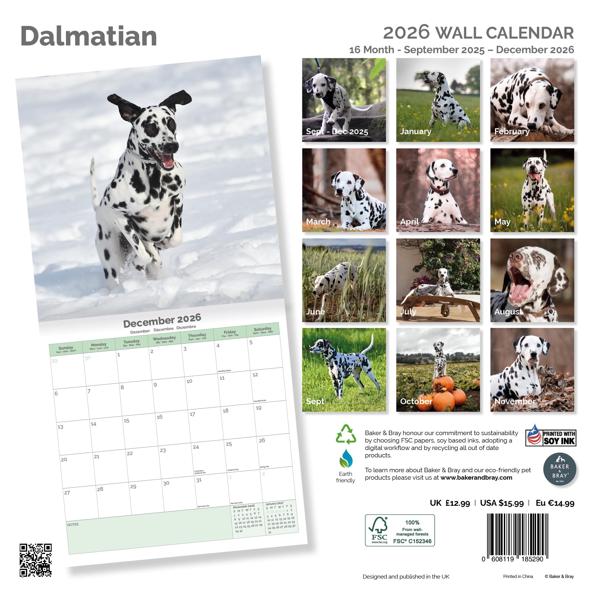 Dalmatian Calendar 2026
