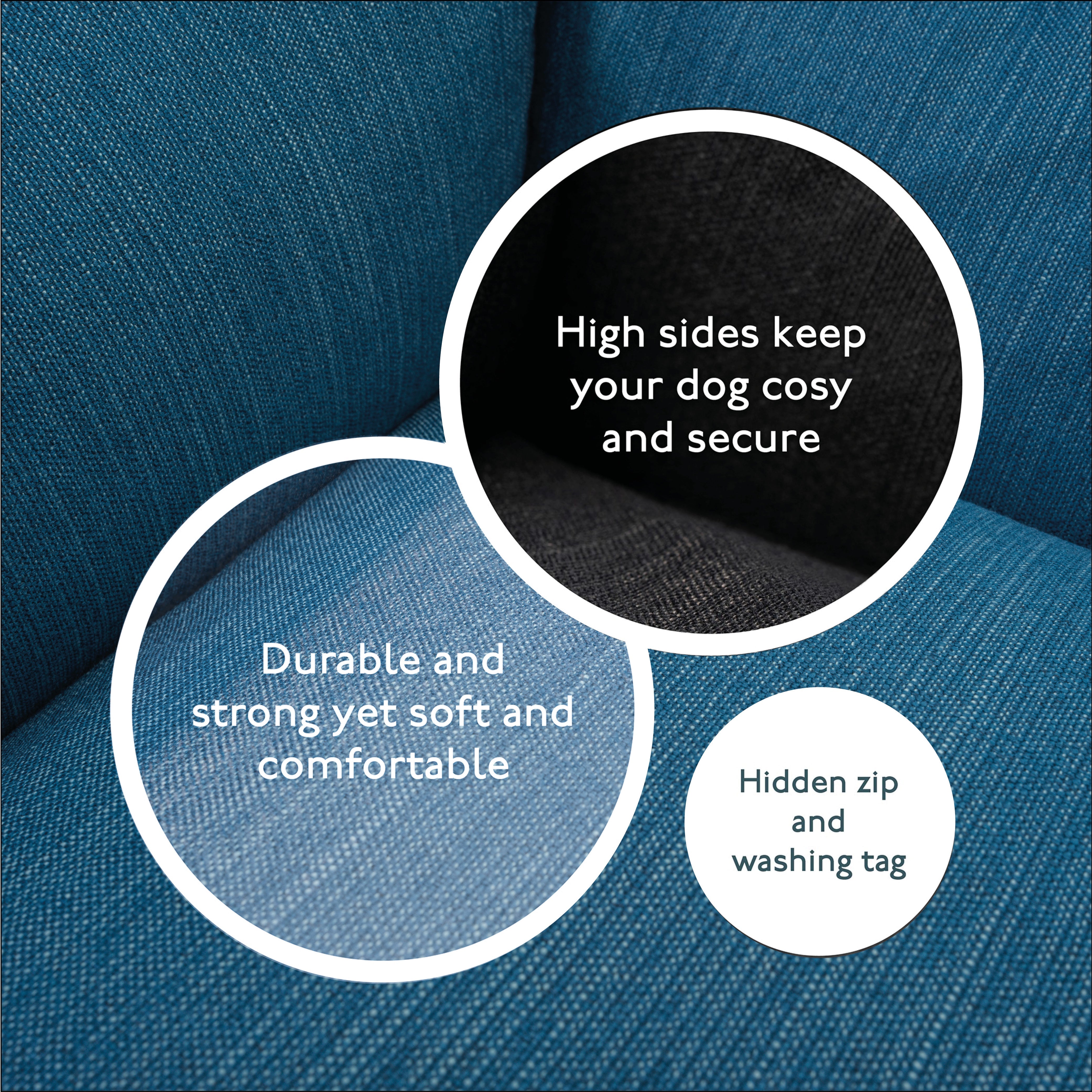 The Ultimate - Eco Friendly Orthopaedic Luxury Dog Bed, Teal Blue-Green