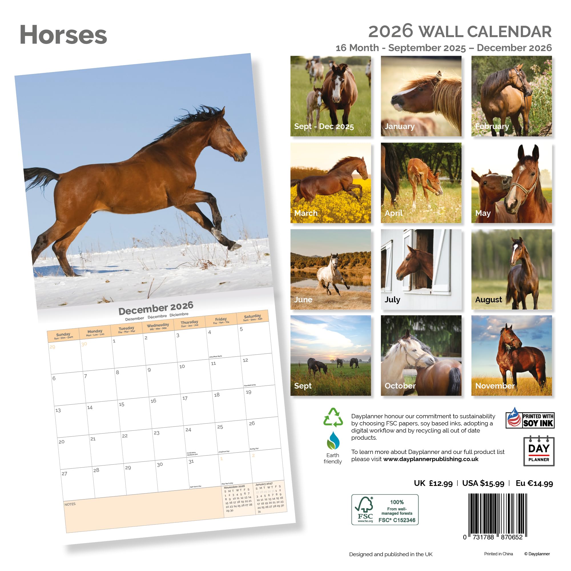 Horses Calendar 2026