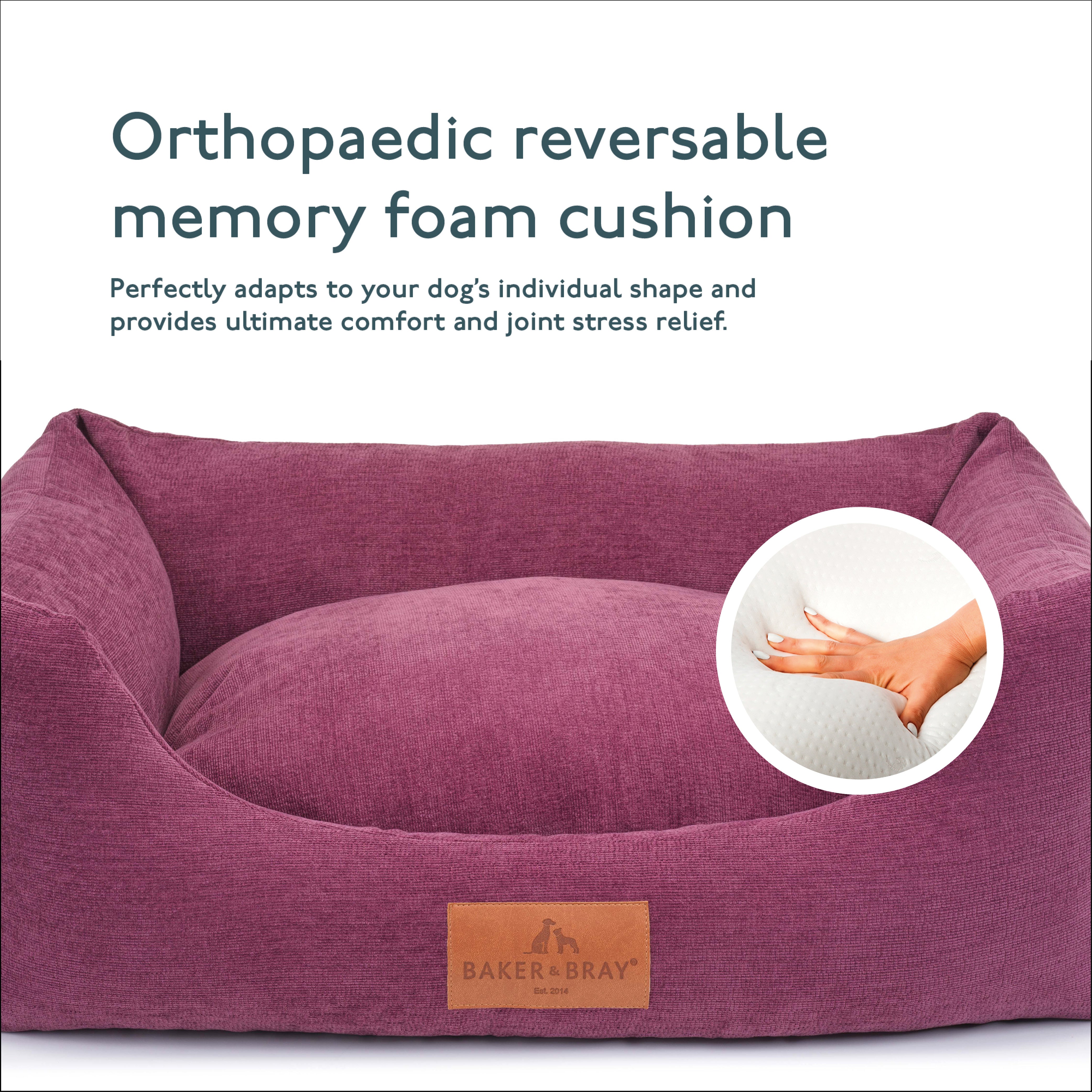 The Ultimate - Eco Friendly Orthopaedic Luxury Dog Bed, Rhubarb Red