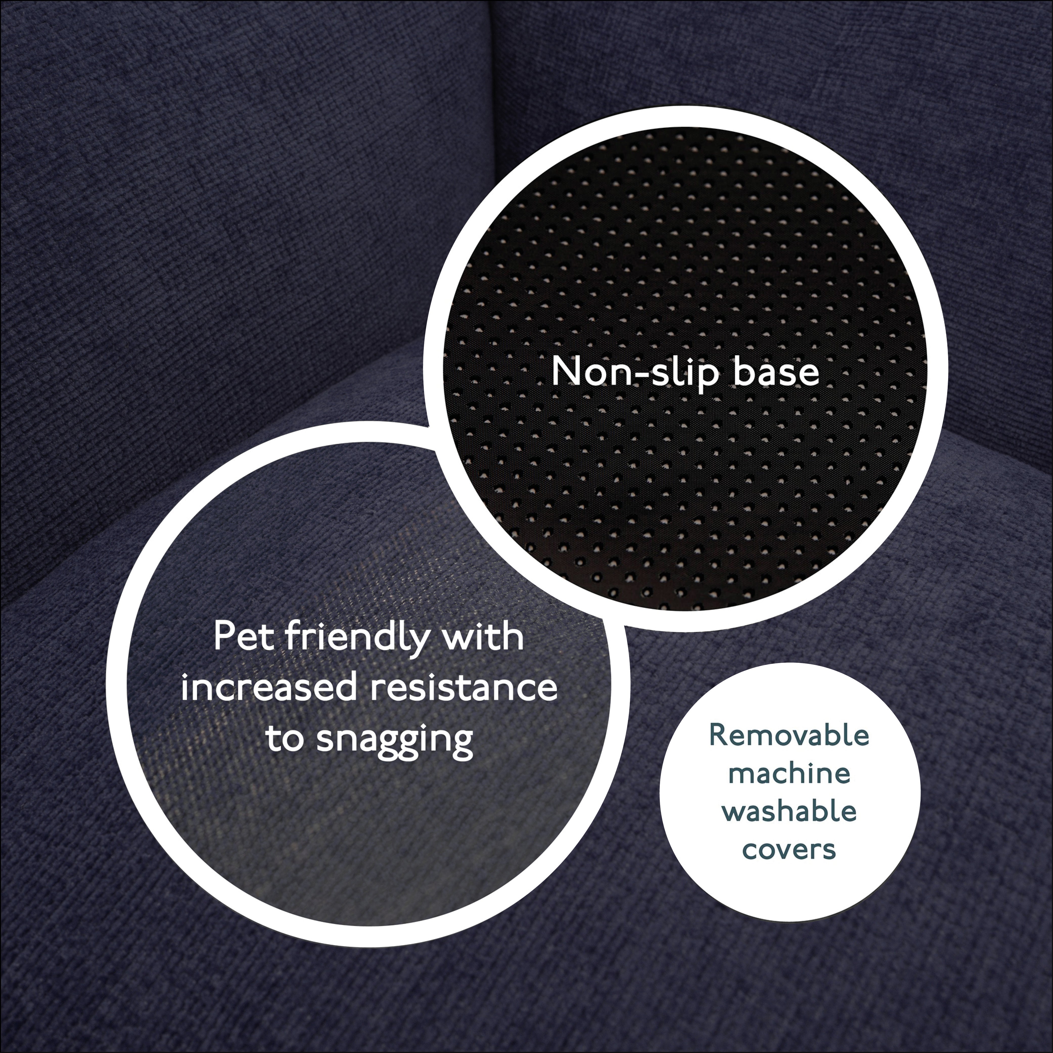 Eco Luxe Orthopaedic Luxury Dog Bed, Navy Blue