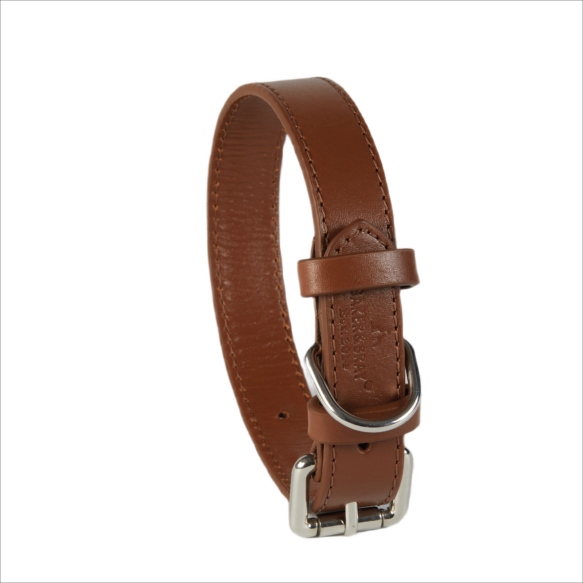 Eco Friendly Leather Dog Collar & Lead Set, Brown