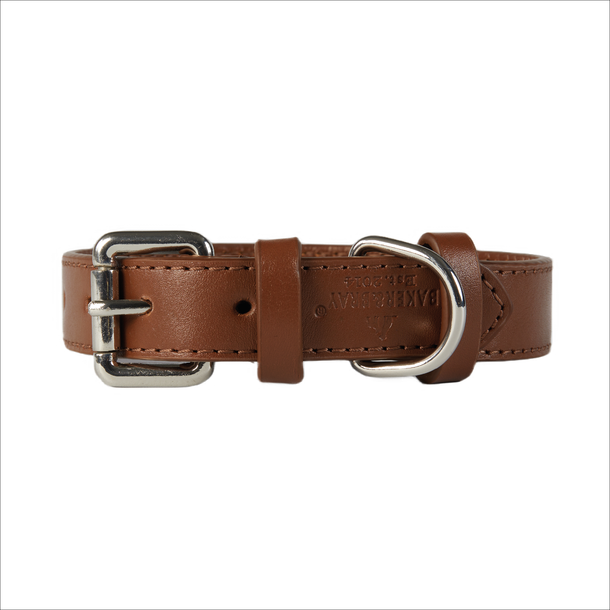 Eco Friendly Leather Dog Collar & Lead Set, Brown