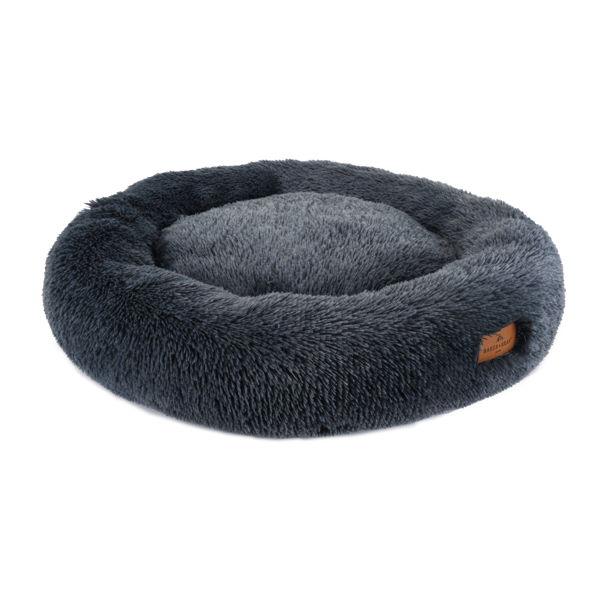 The Donut - Eco Friendly Luxury Calming Donut Dog Bed, Dark Grey