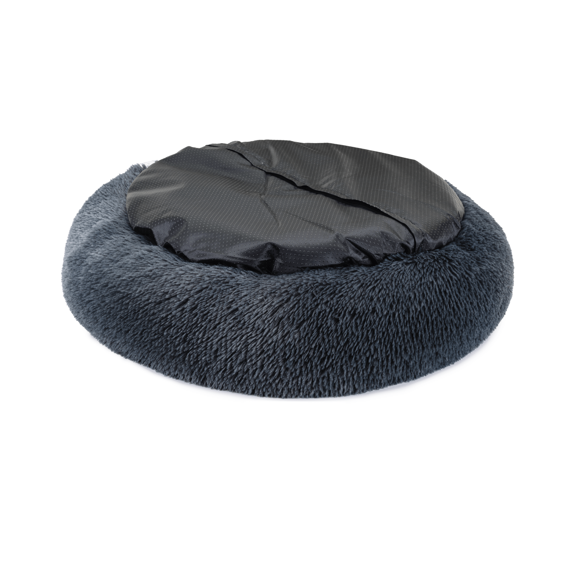 The Donut - Eco Friendly Luxury Calming Donut Dog Bed, Dark Grey