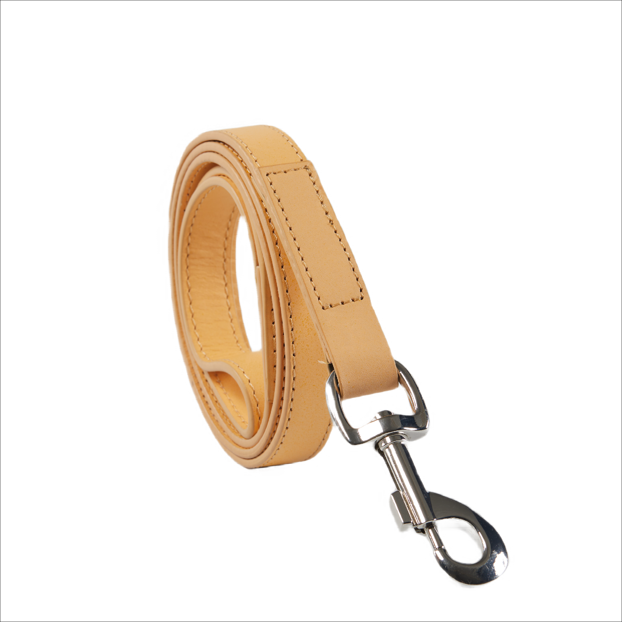 Sustainable Designer Leather Dog Lead, Eggshell