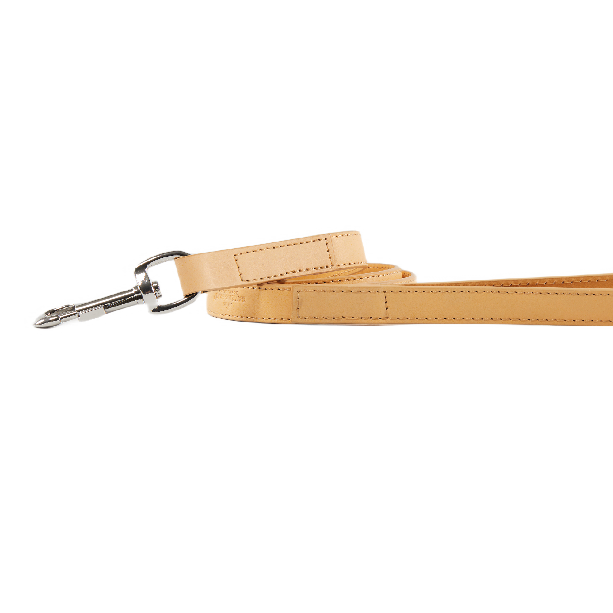 Sustainable Designer Leather Dog Lead, Eggshell