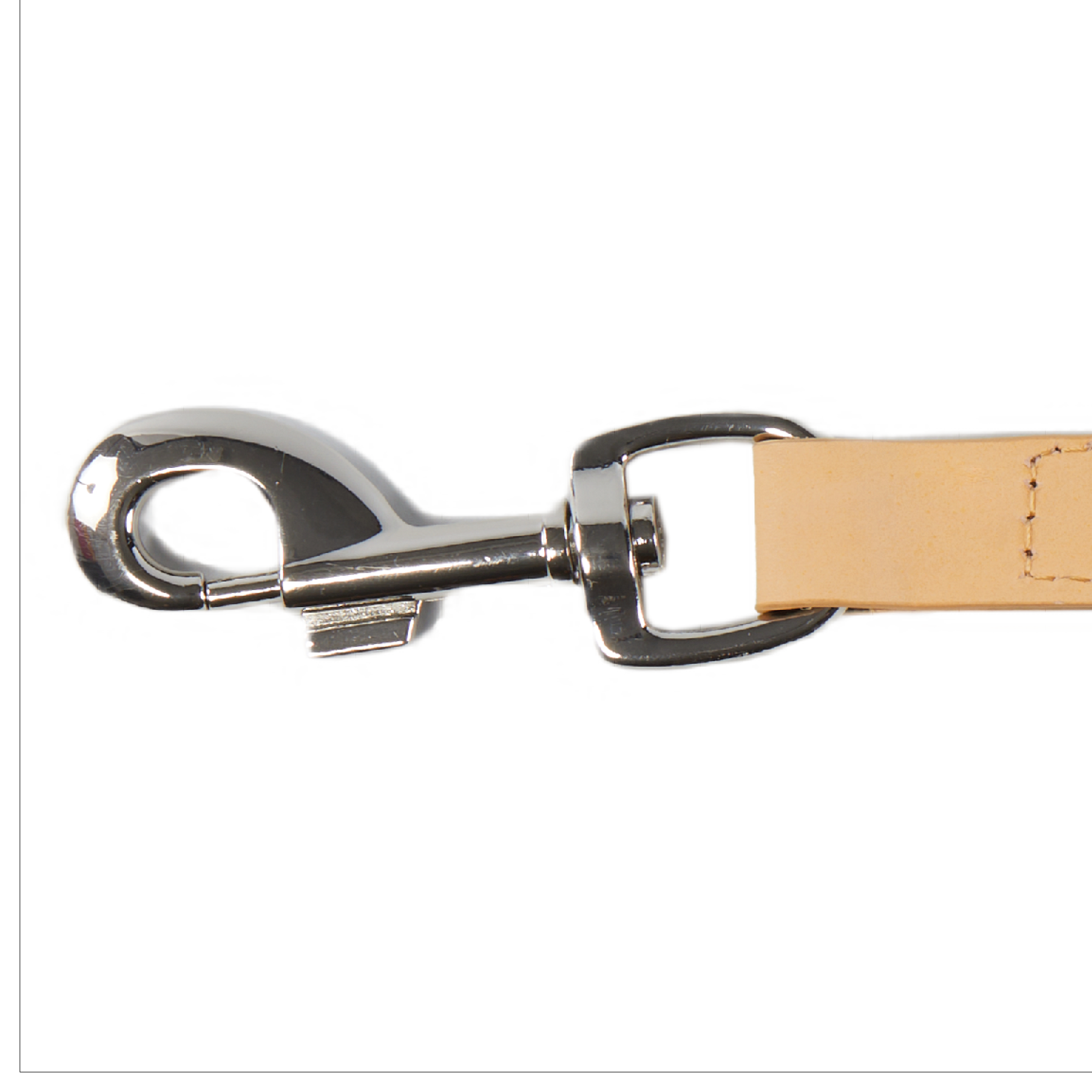 Sustainable Designer Leather Dog Lead, Eggshell