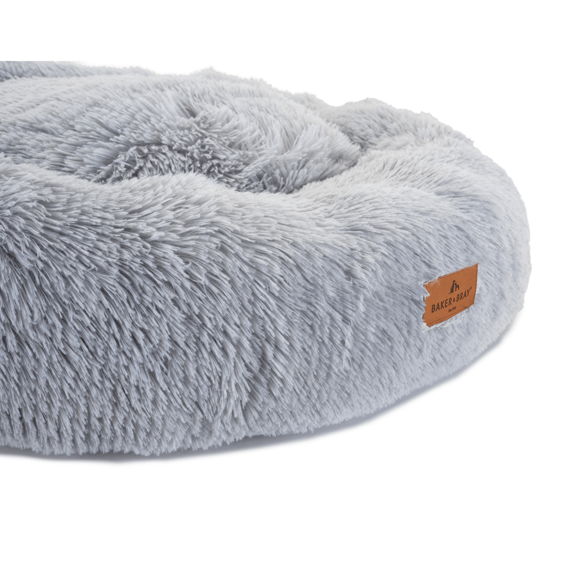 The Donut - Eco Friendly Luxury Calming Donut Dog Bed, Light Grey