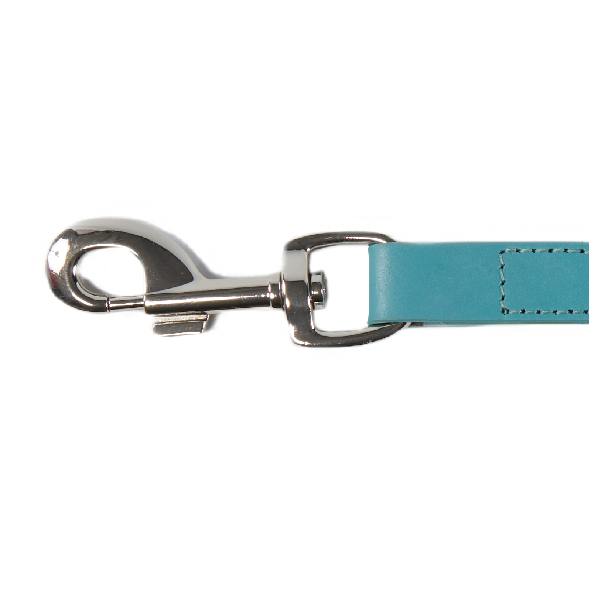 Sustainable Designer Leather Dog Lead, Lagoon