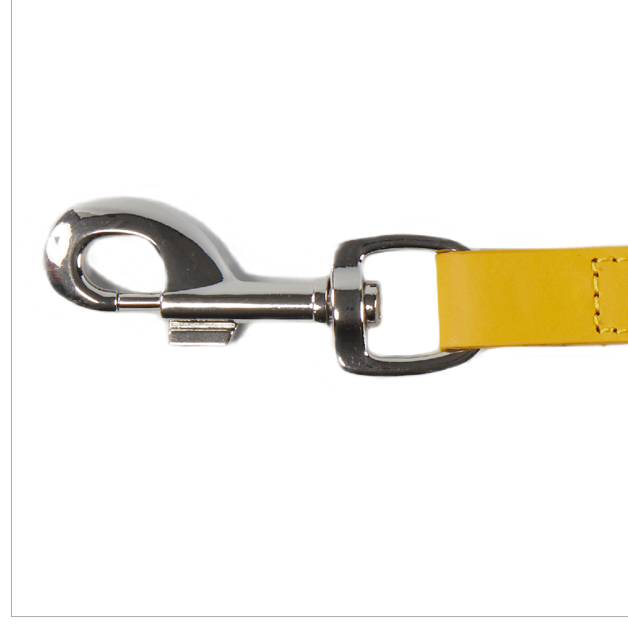 Sustainable Designer Leather Dog Lead, Lemon