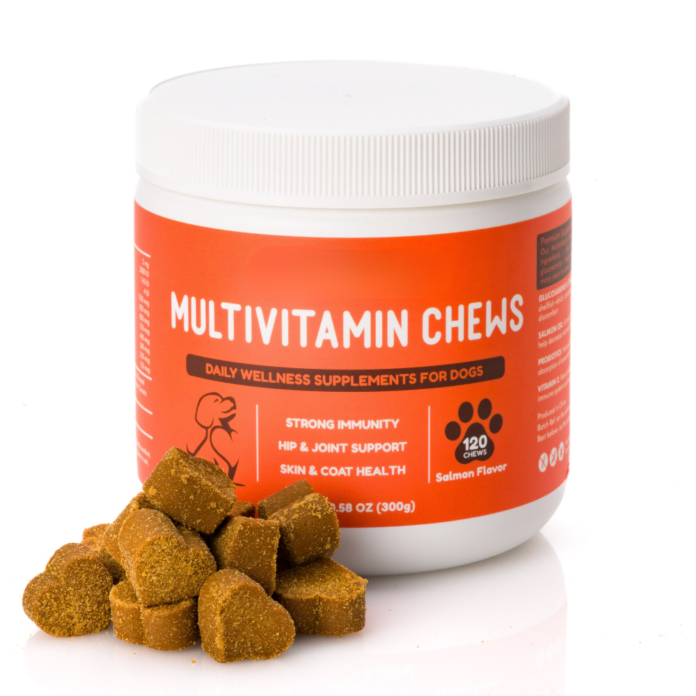 Multivitamin Daily Chews Supplement for Dogs - Salmon Flavour 120 Chews