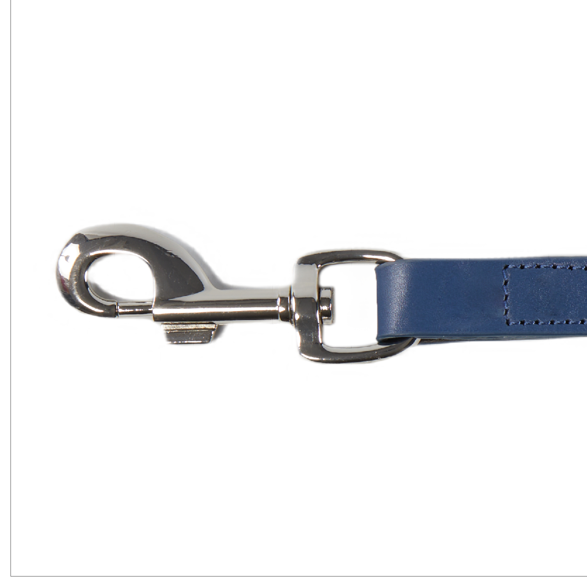 Sustainable Designer Leather Dog Lead, Navy
