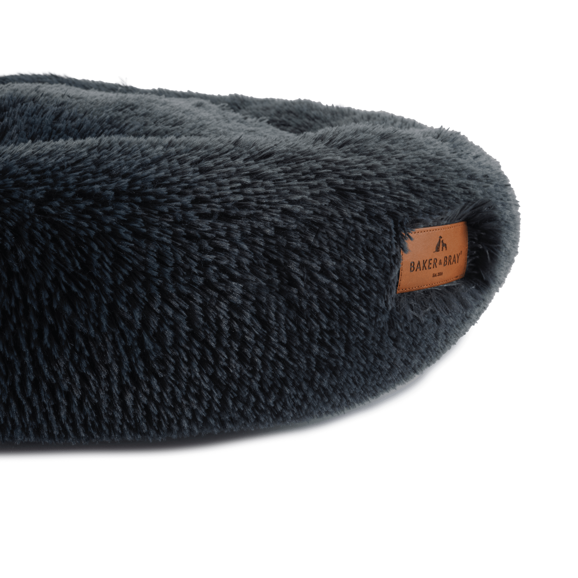 The Donut - Eco Friendly Luxury Calming Donut Dog Bed, Dark Grey