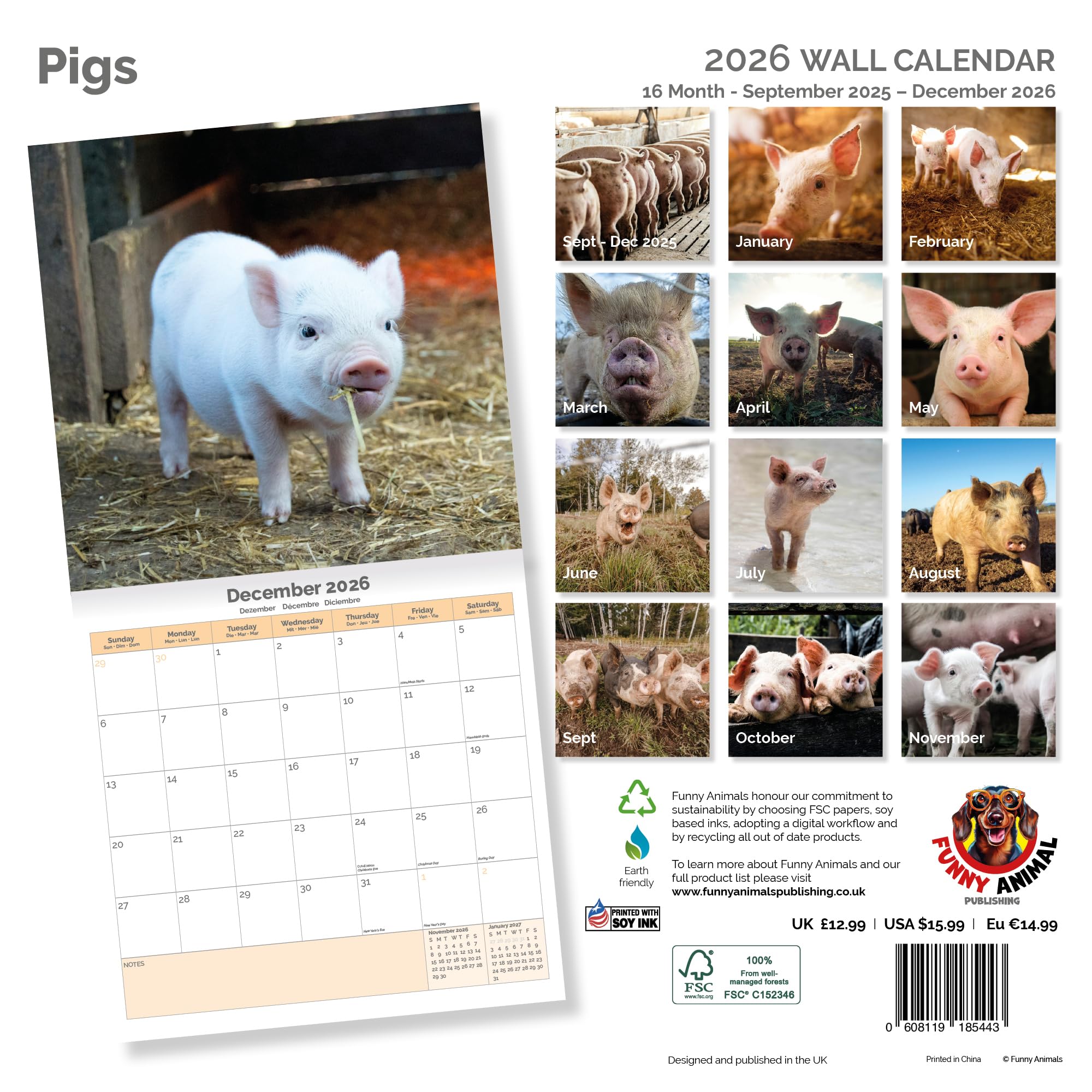 Pigs Calendar 2026