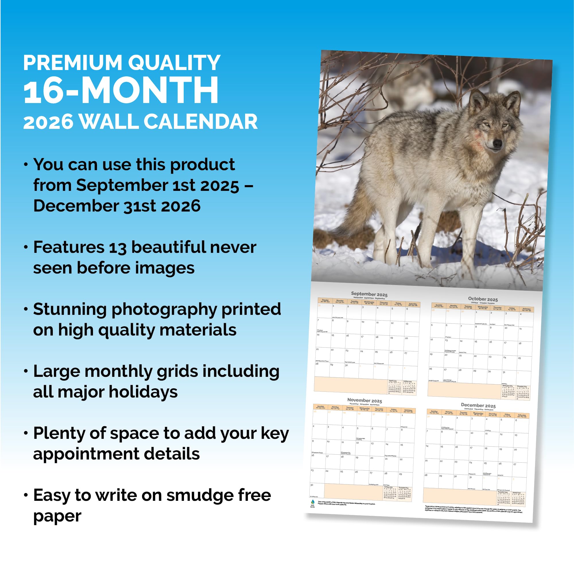 Wolves Calendar 2026