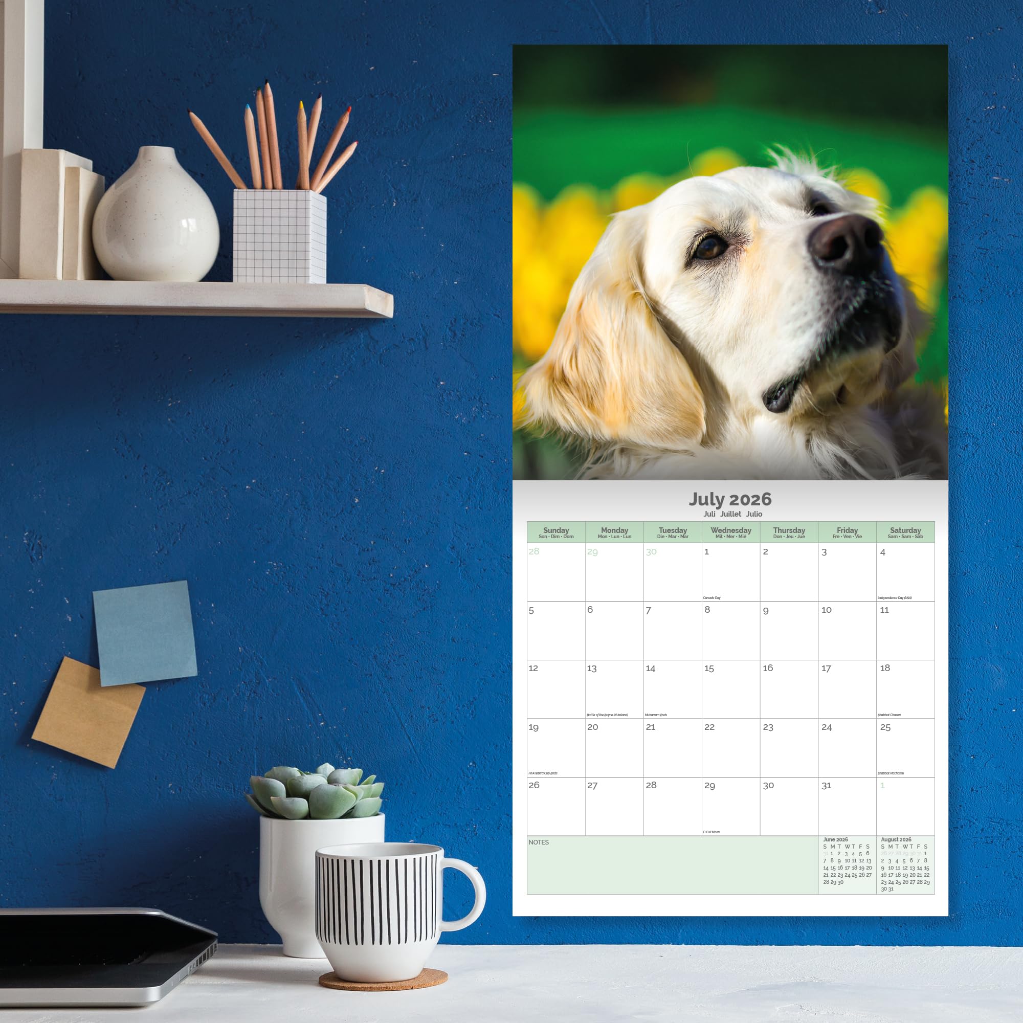 Golden Retriever Calendar 2026