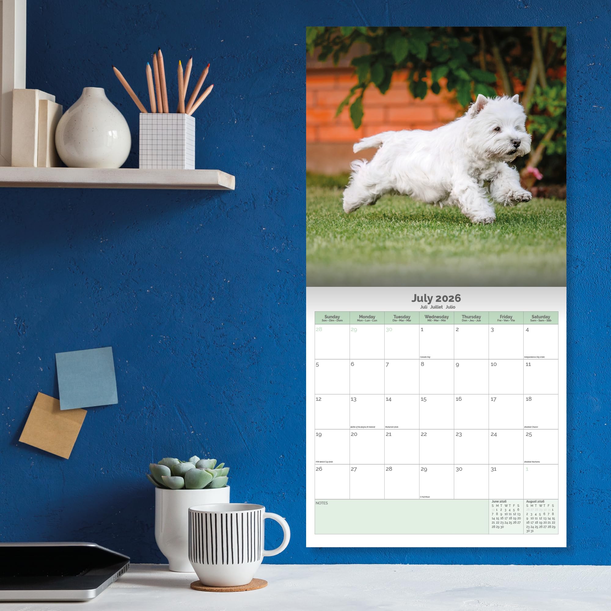 West Highland White Terrier Calendar 2026