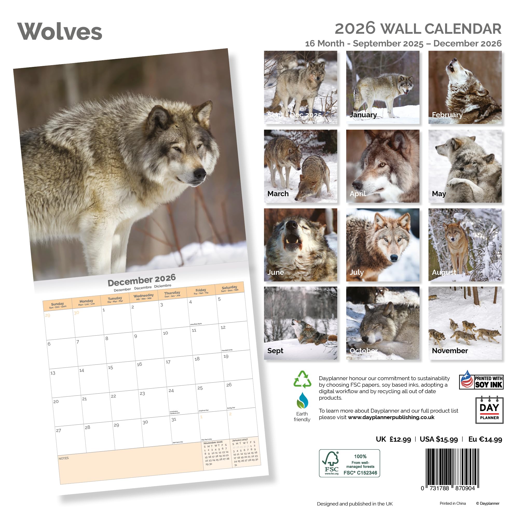 Wolves Calendar 2026