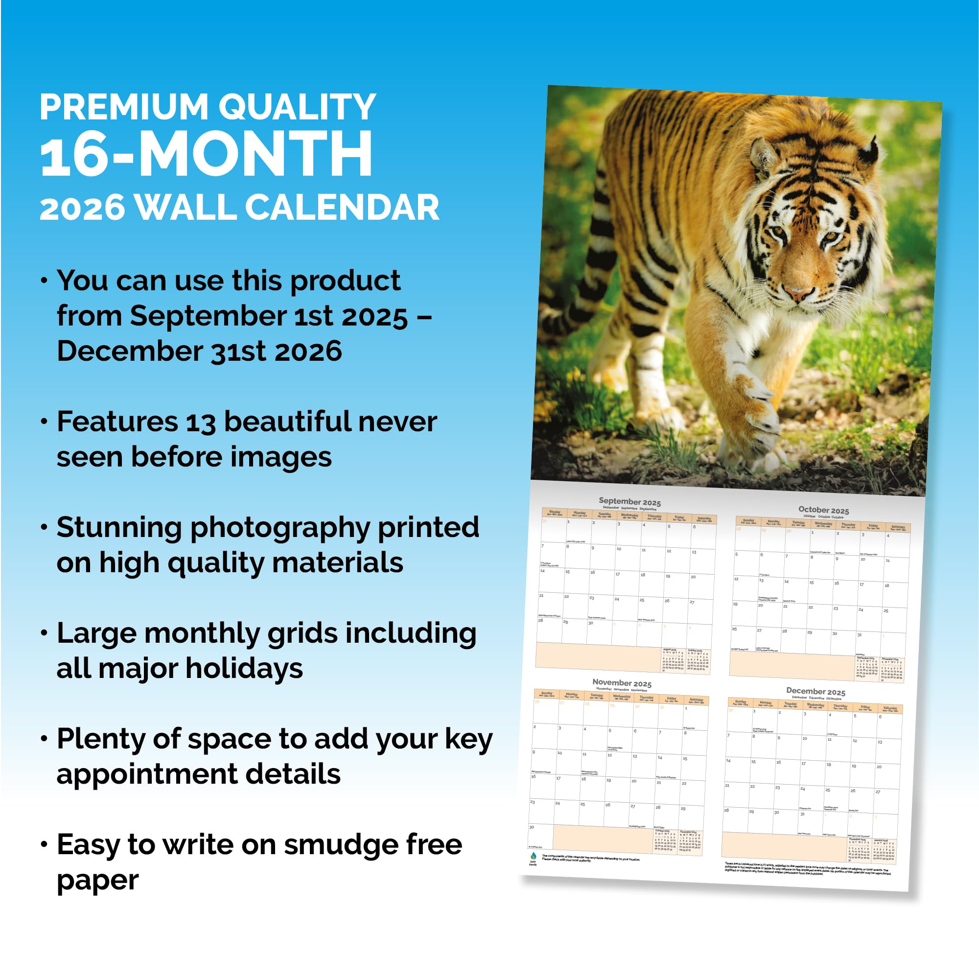 Tigers Calendar 2026