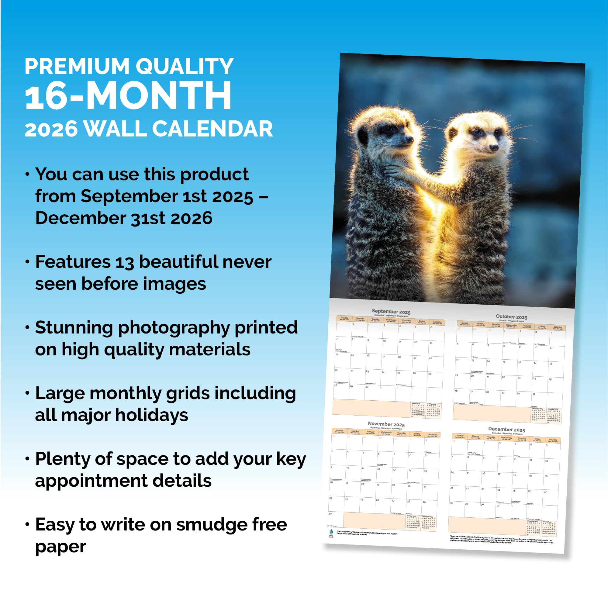 Meerkats Calendar 2026