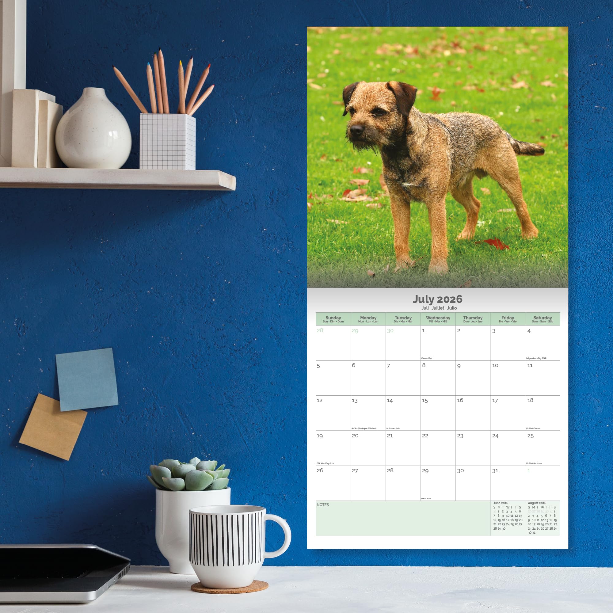 Border Terrier Calendar 2026