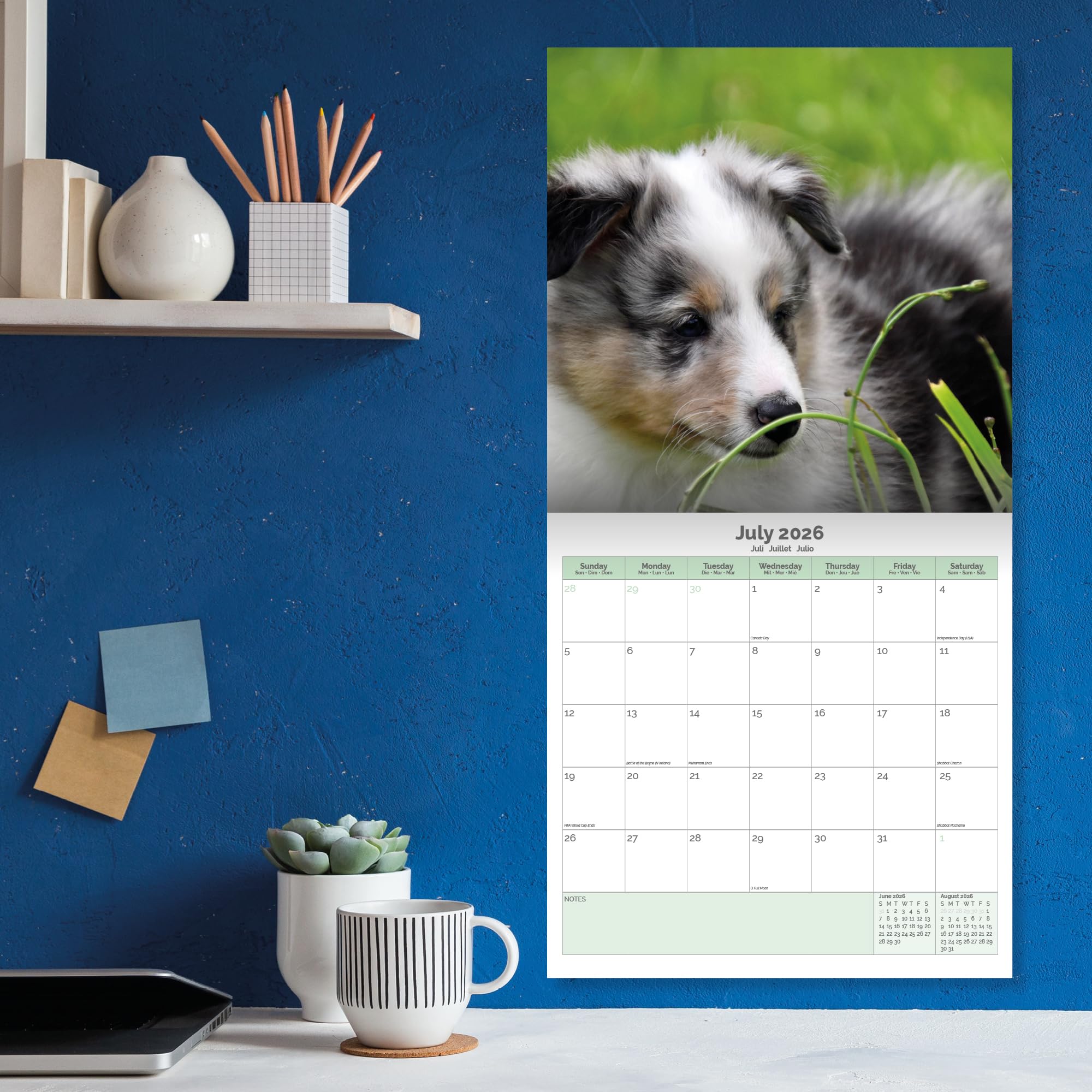 Puppies Calendar 2026