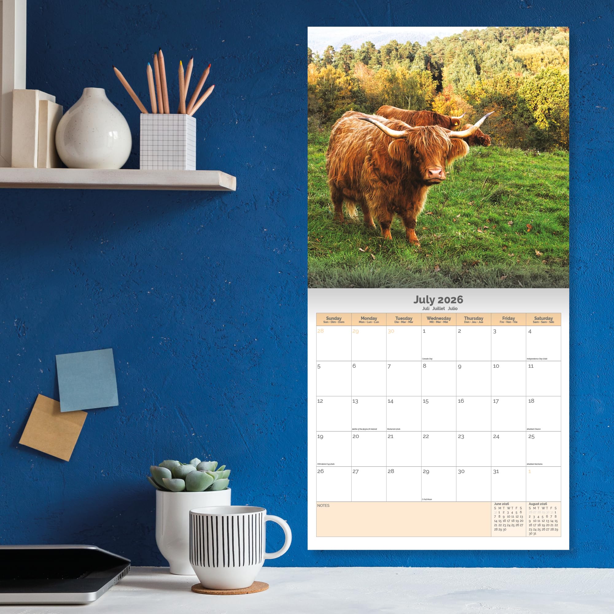 Highland Cows Calendar 2026