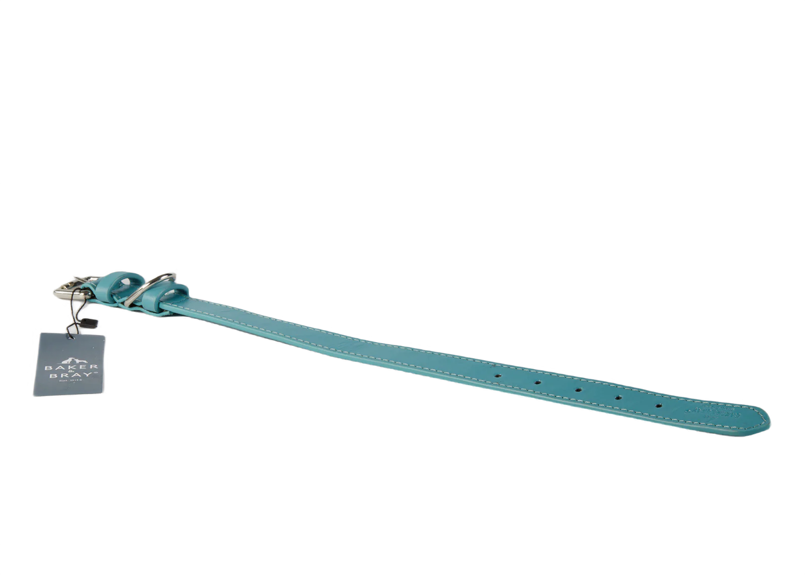 Eco Friendly Leather Dog Collar & Lead Set, Lagoon