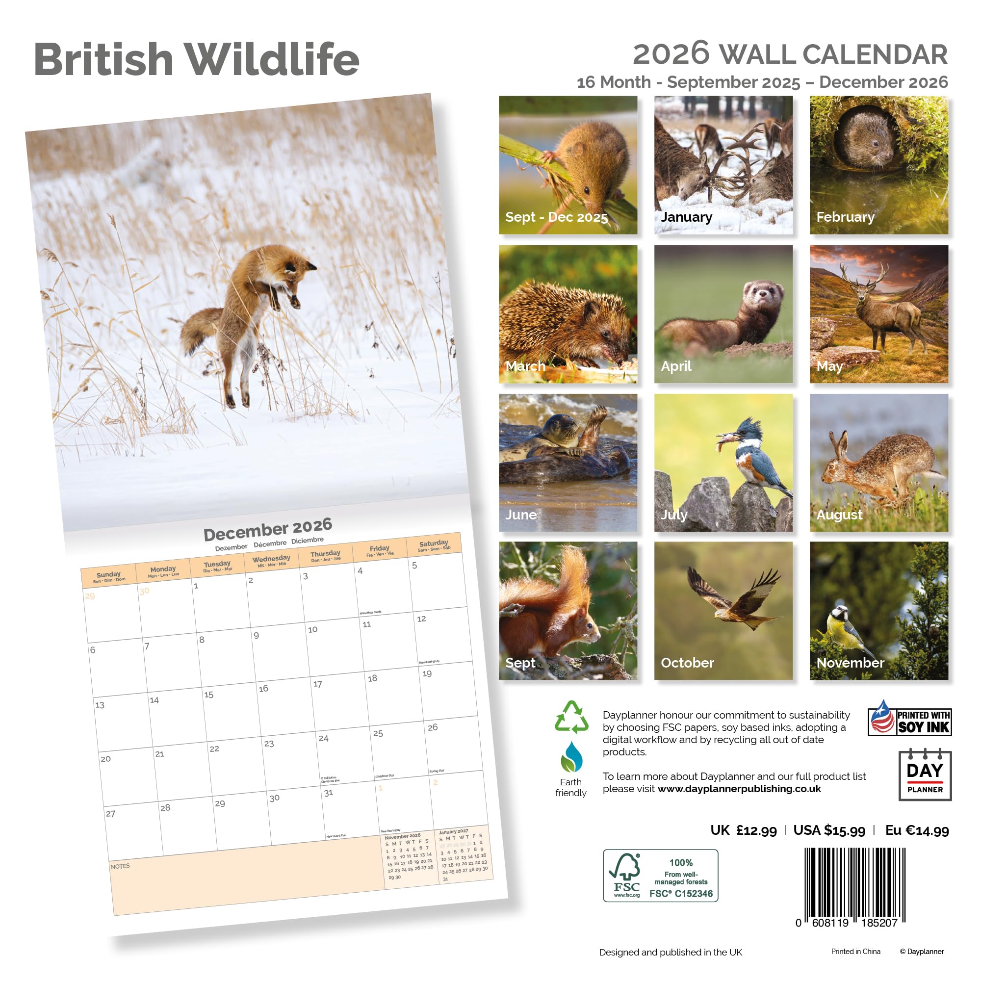 British Wildlife Calendar 2026