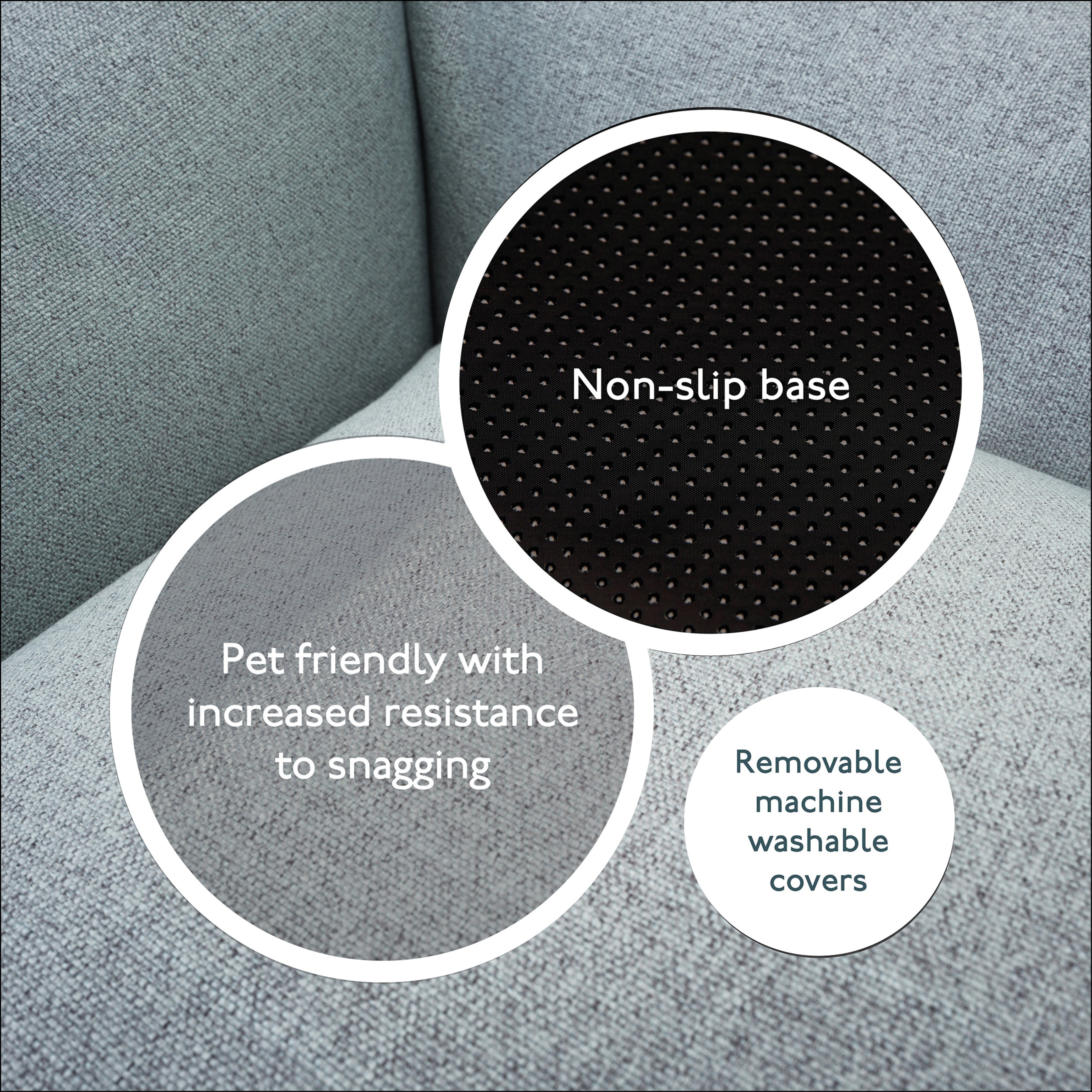The Ultimate - Eco Friendly Orthopaedic Luxury Dog Bed, Stone Grey
