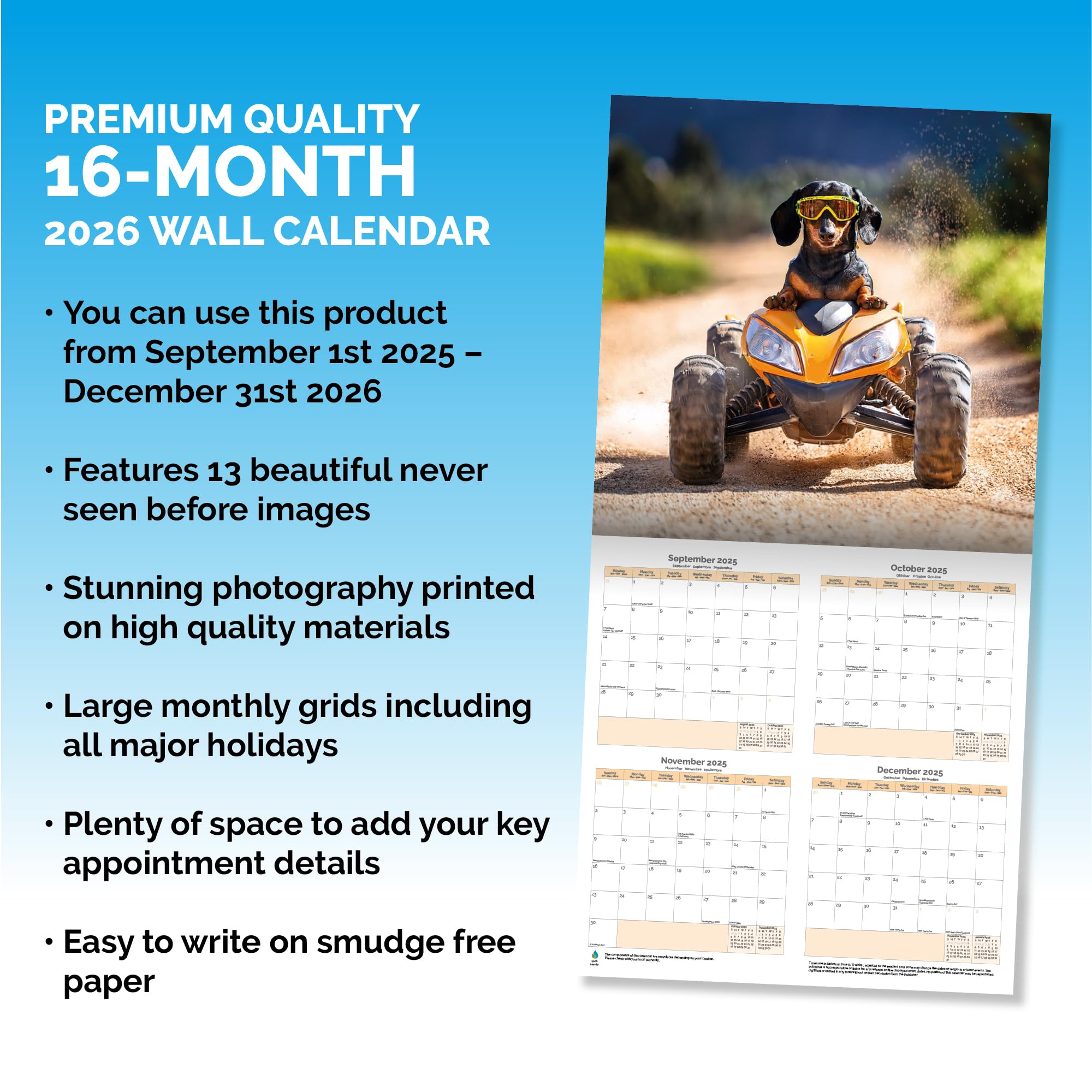 Fast & Fur-ious Calendar 2026