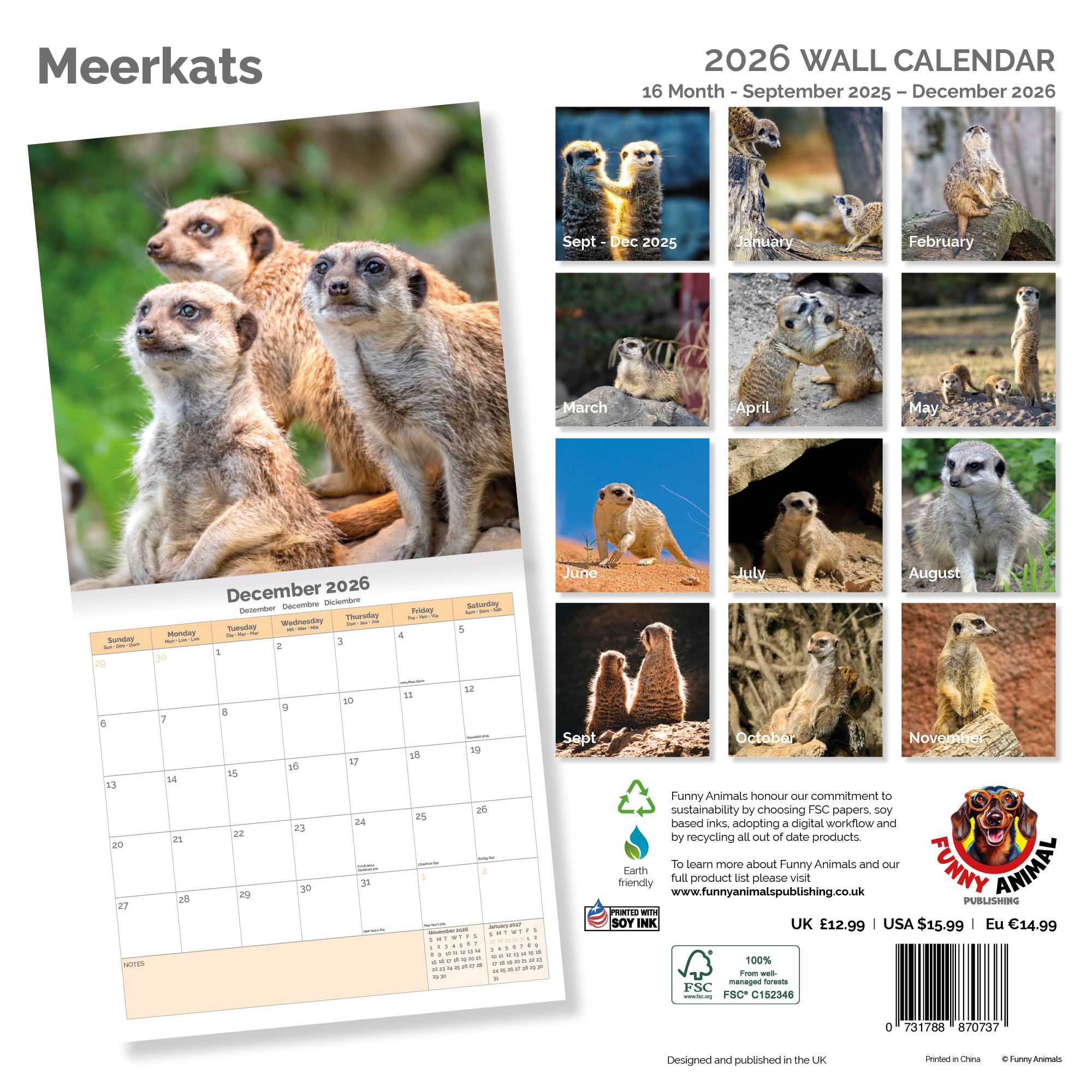 Meerkats Calendar 2026