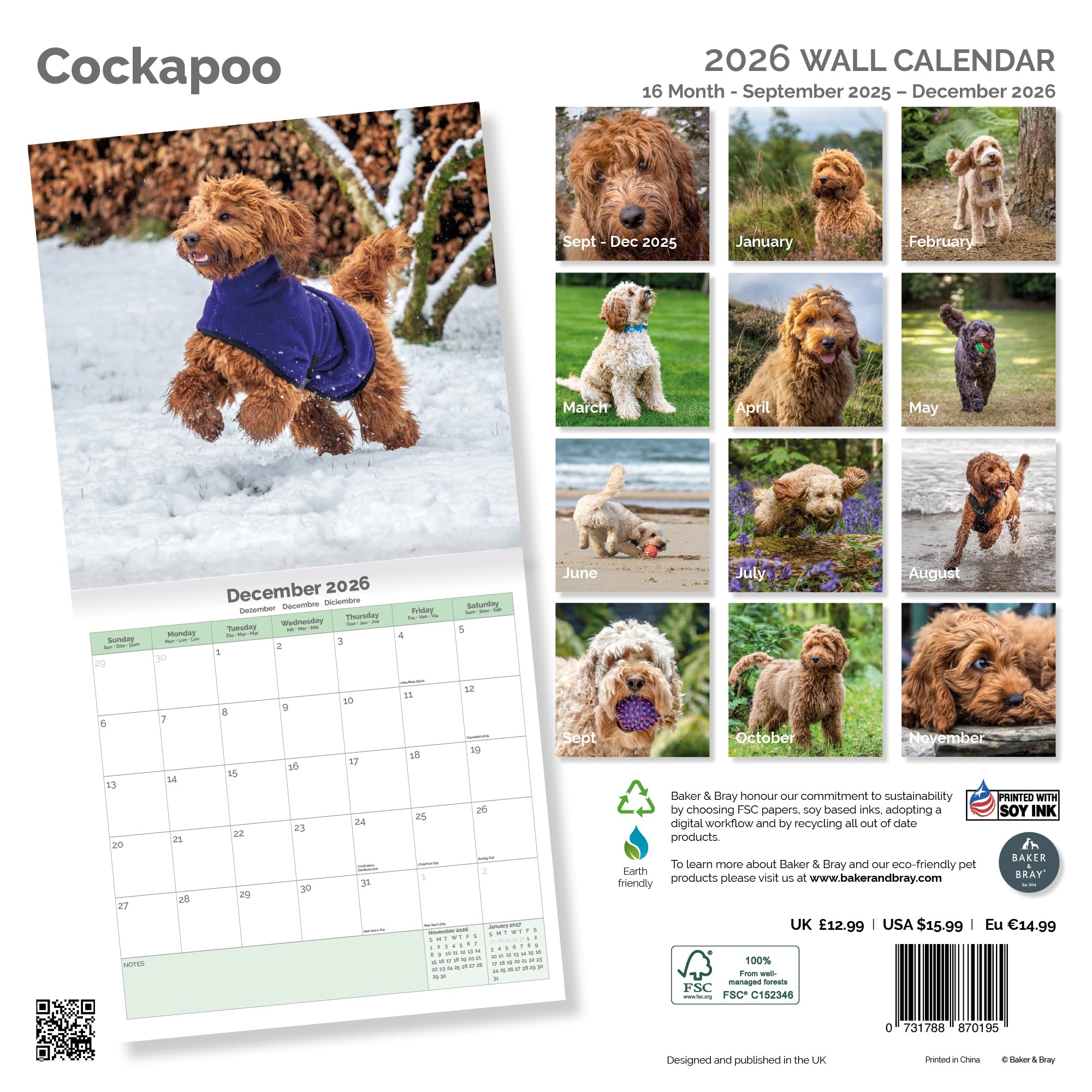Cockapoo Calendar 2026