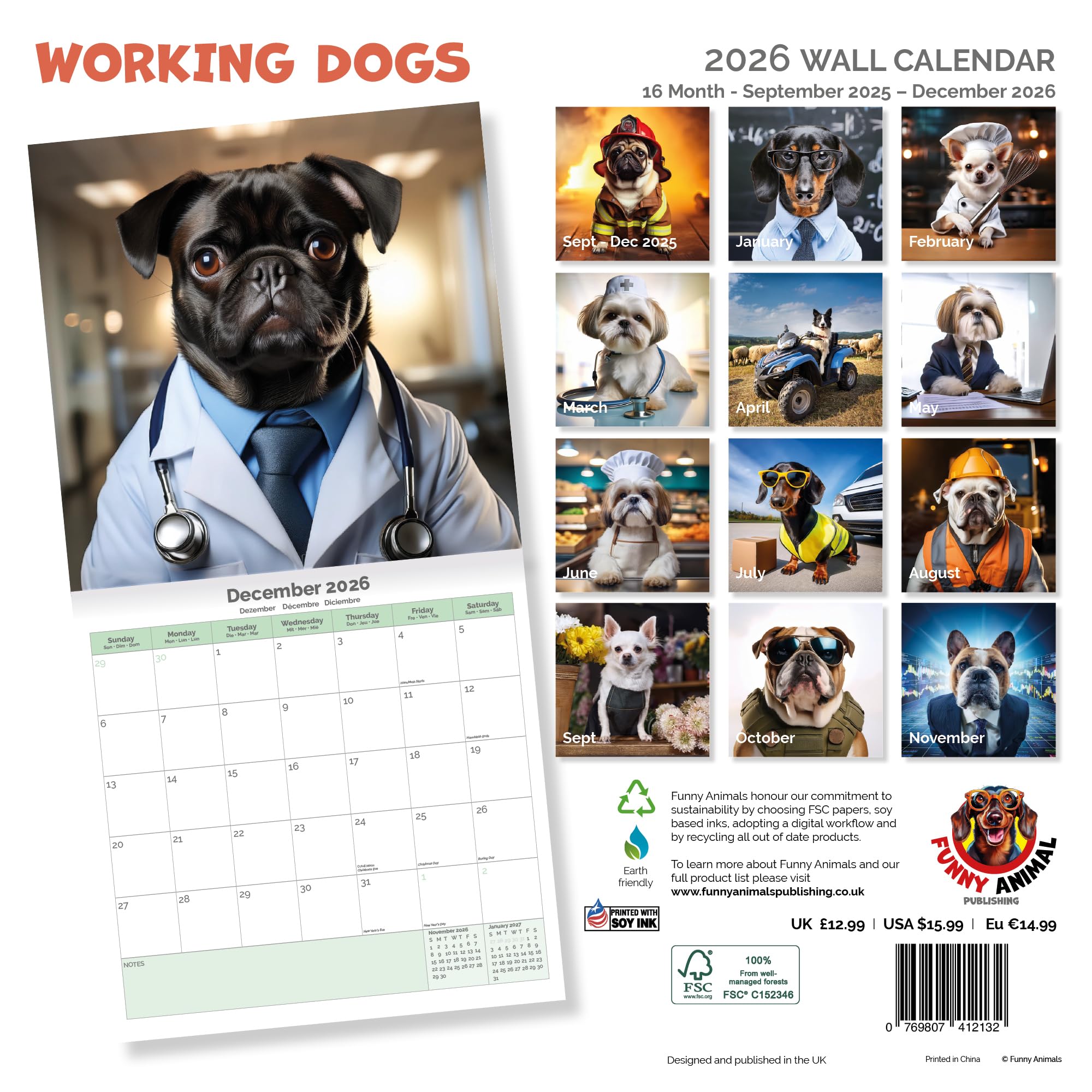 Working Dogs Calendar 2026