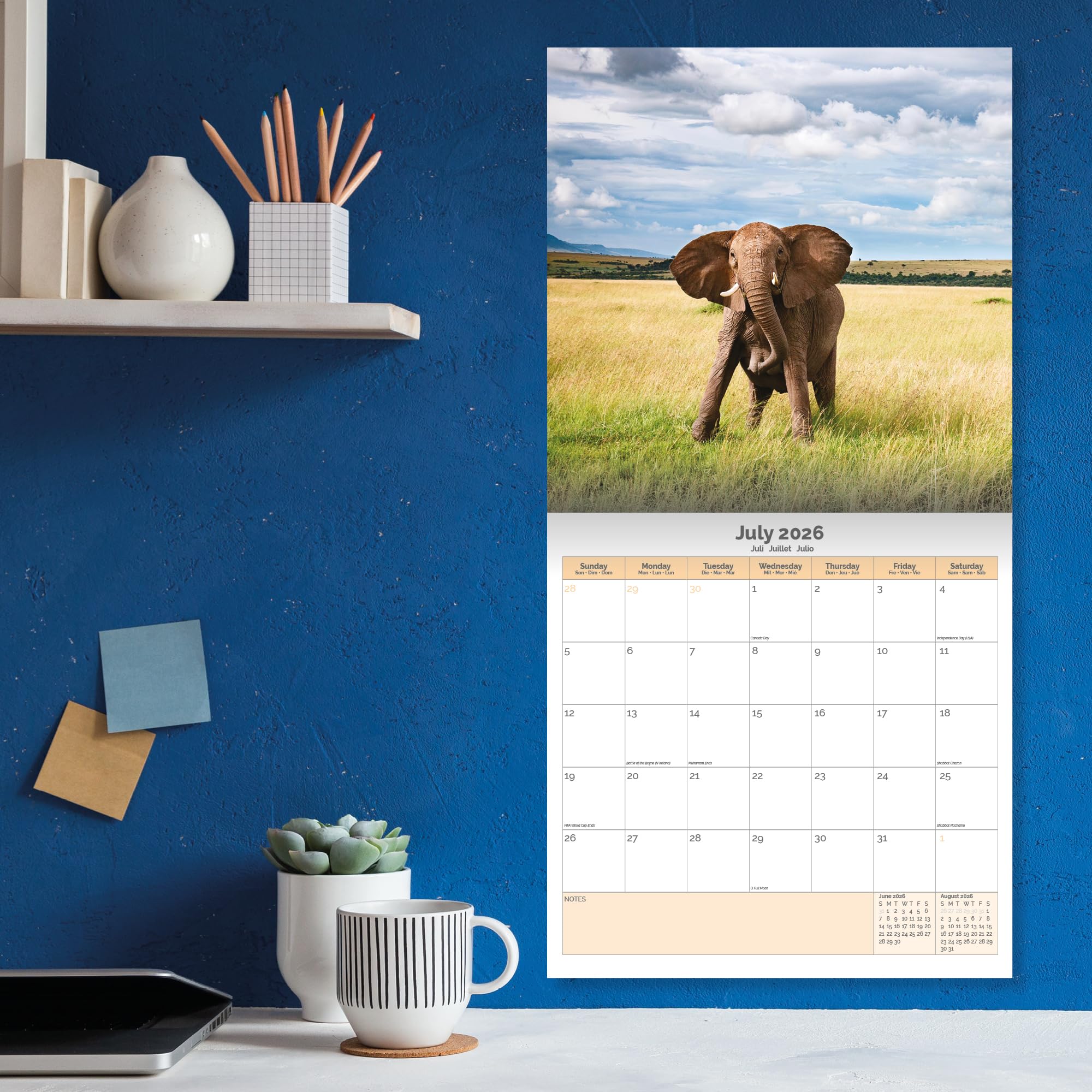 Elephants Calendar 2026