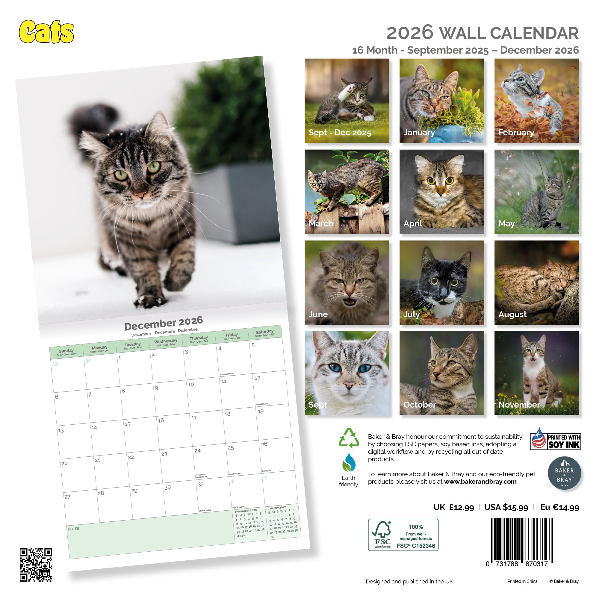 Cats Calendar 2026