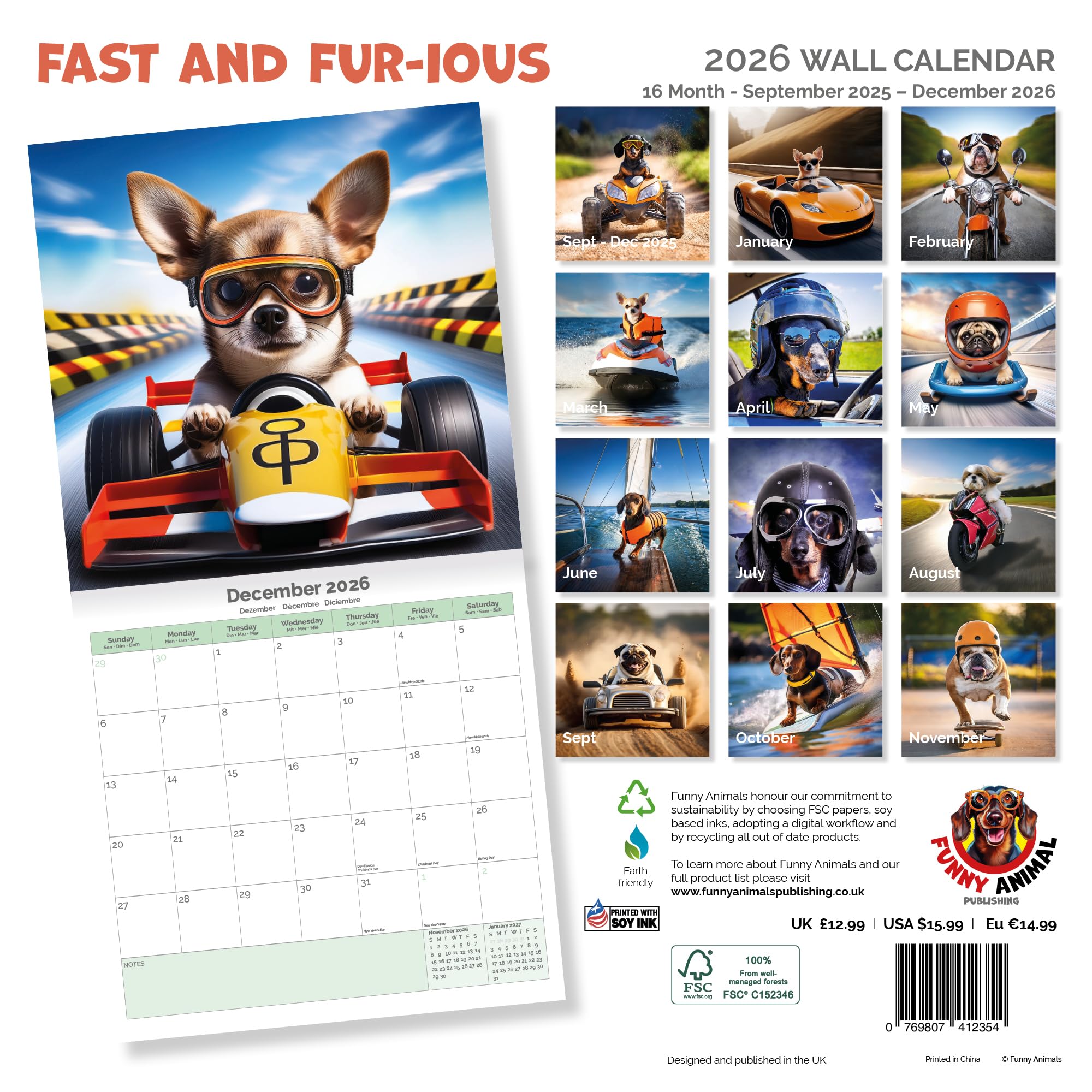 Fast & Fur-ious Calendar 2026