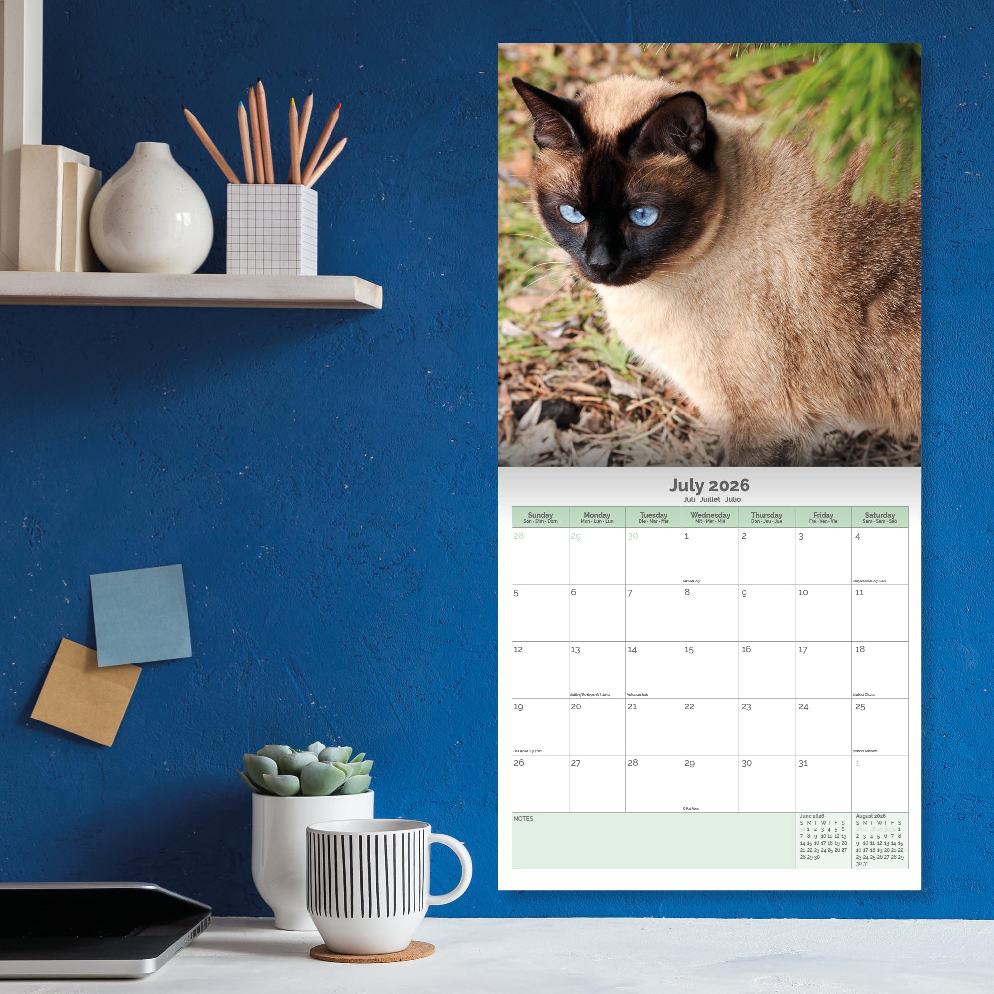 Siamese Cats Calendar 2026