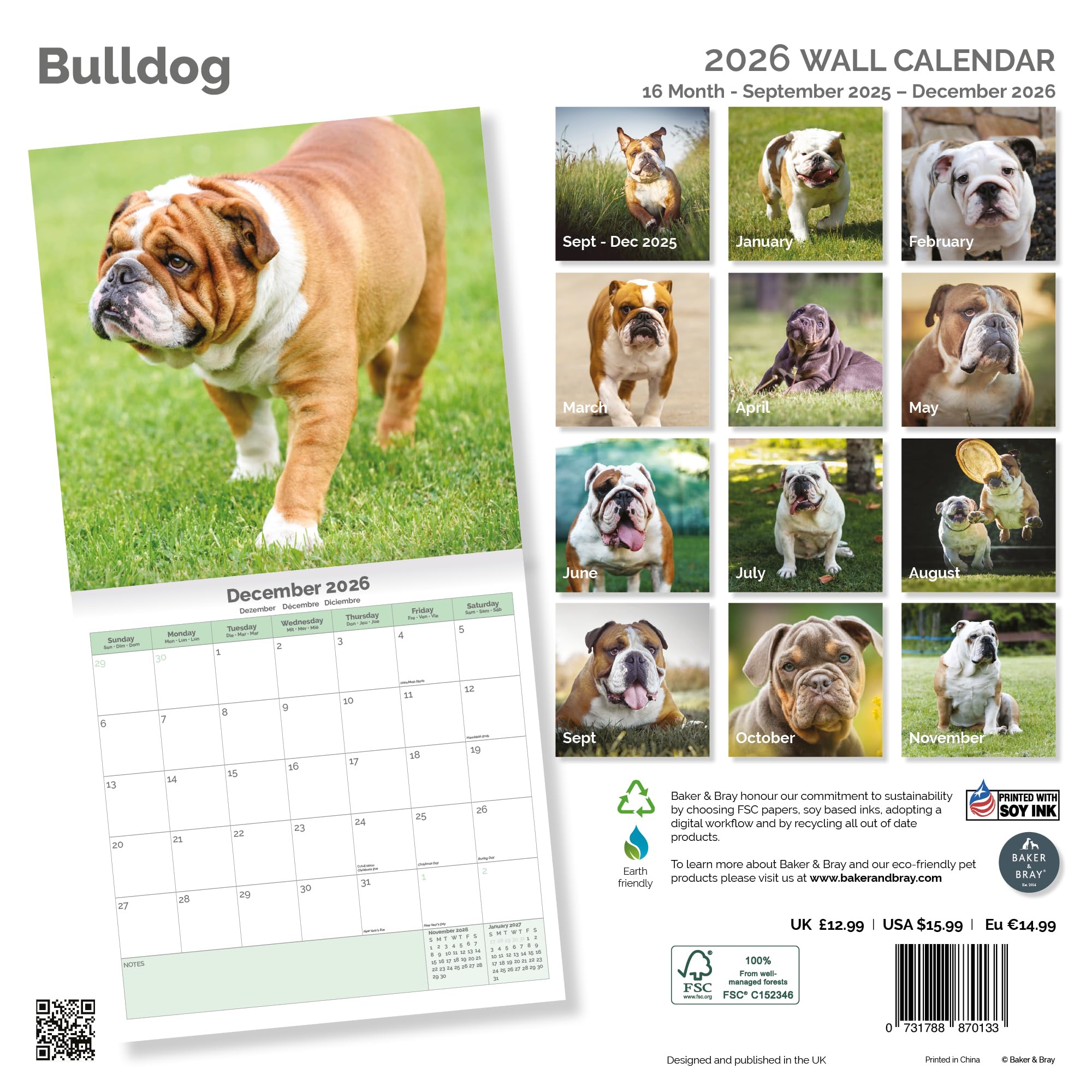 Bulldog Calendar 2026