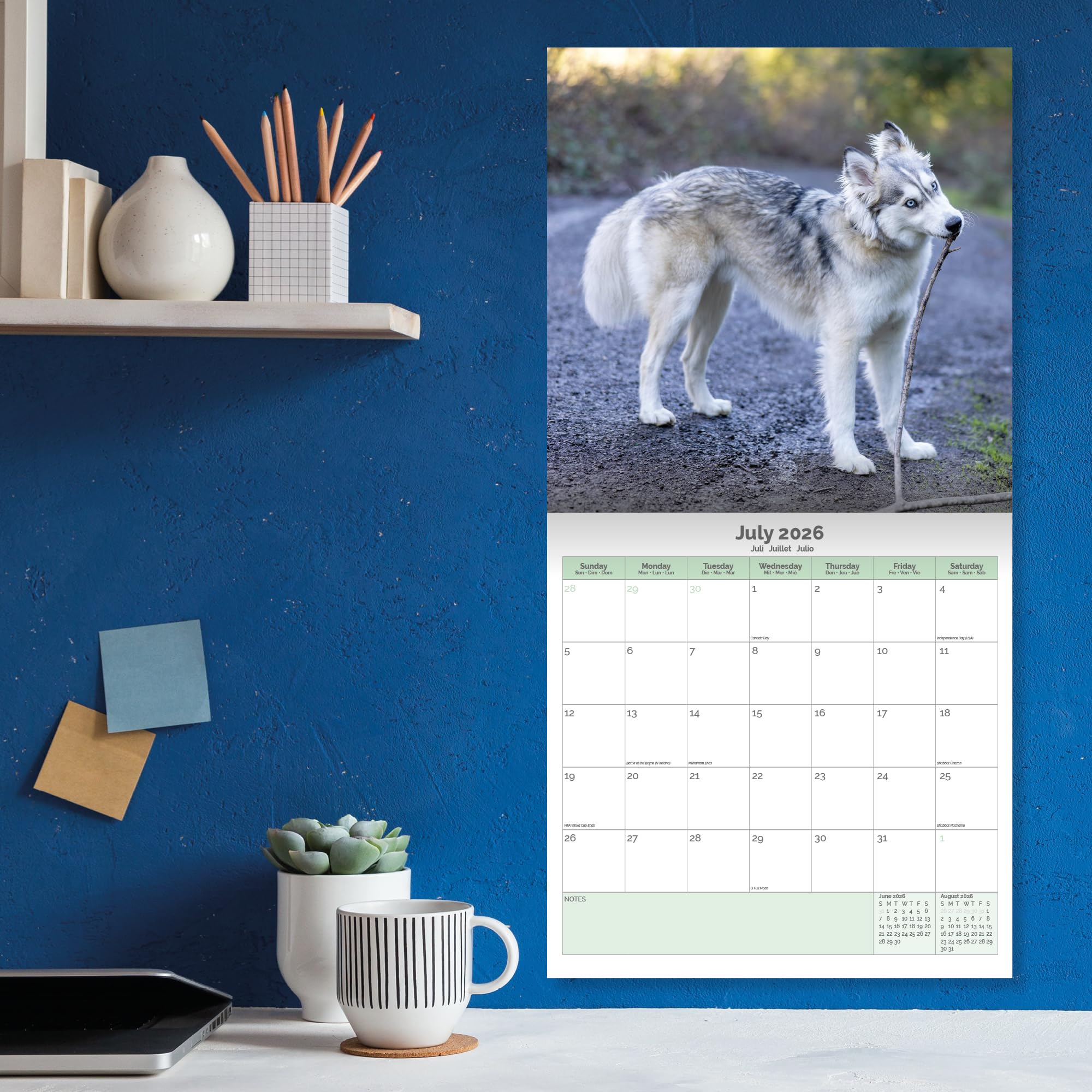 Siberian Husky Calendar 2026