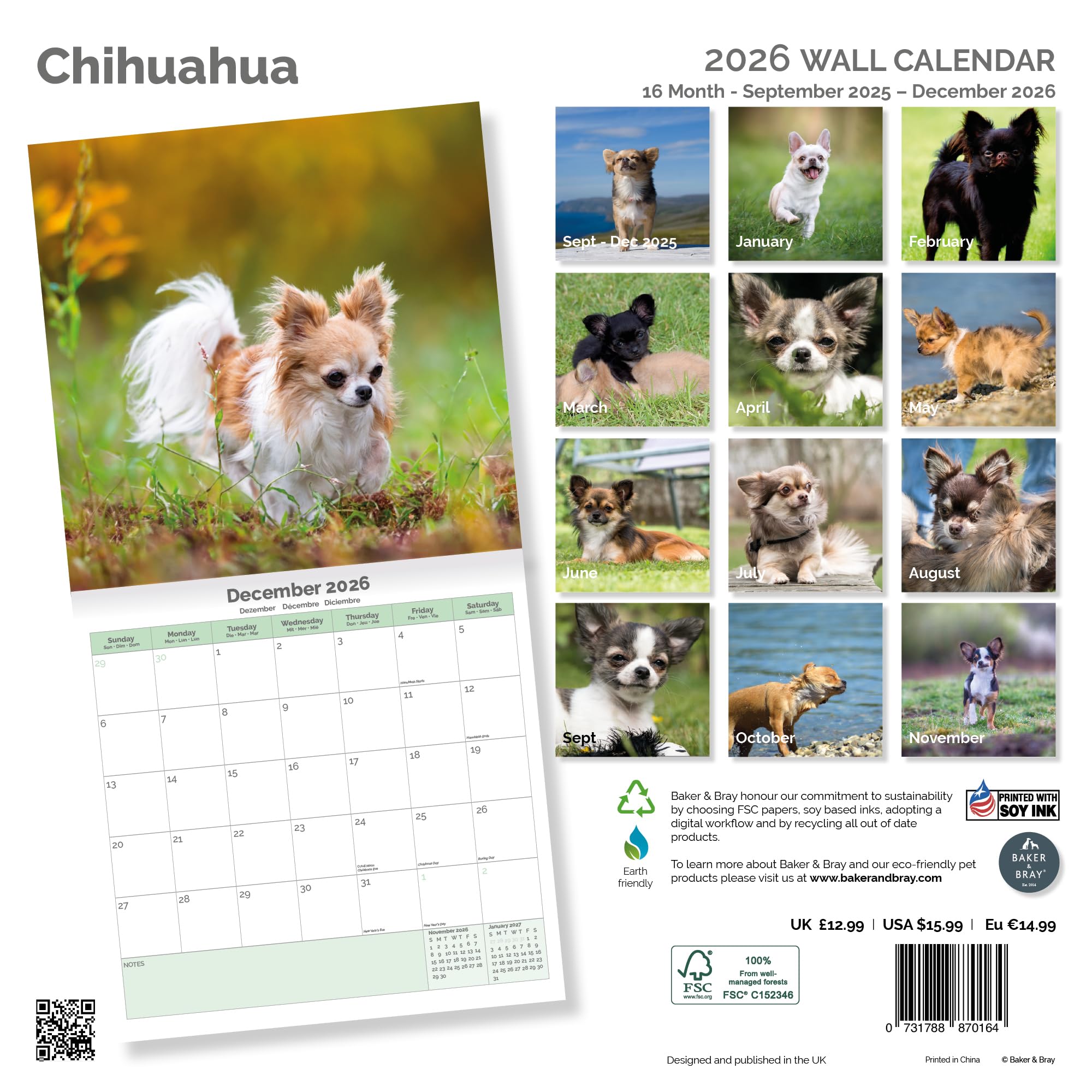 Chihuahua Calendar 2026