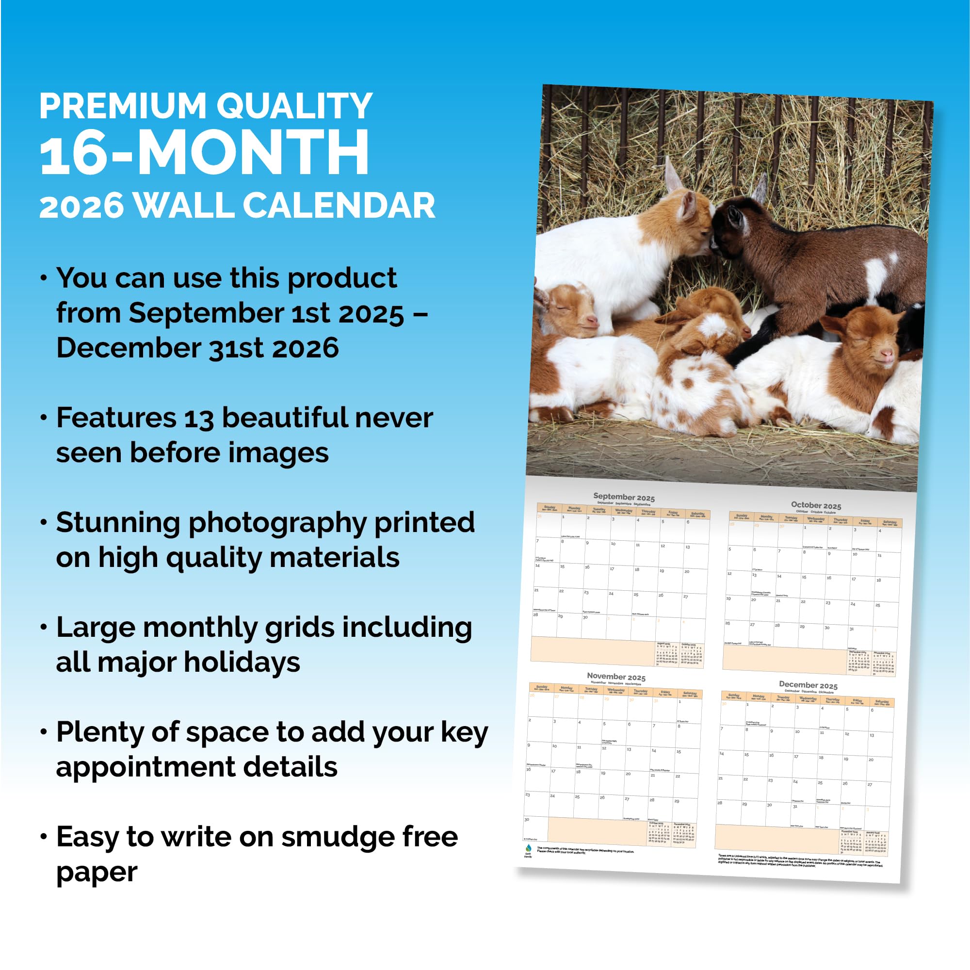 Baby Animals Calendar 2026