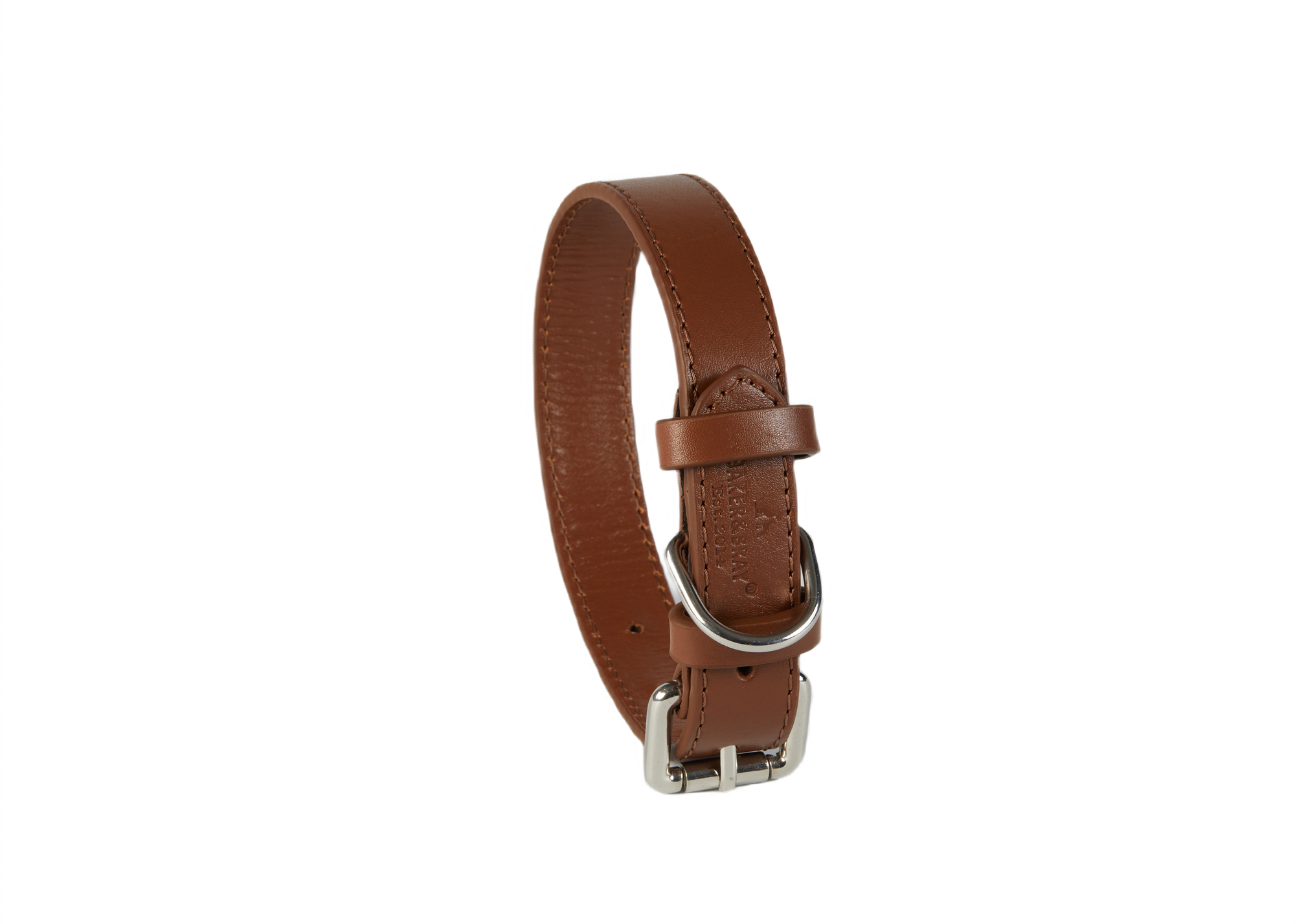 Eco Friendly Leather Dog Collar, Brown