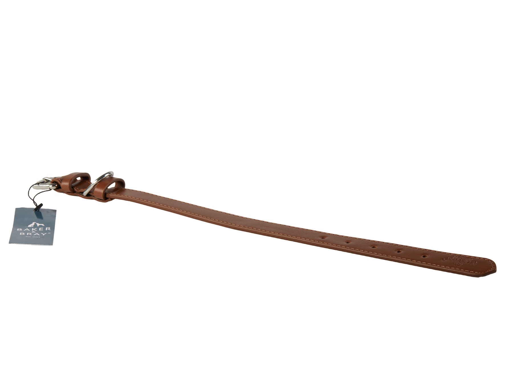 Eco Friendly Leather Dog Collar & Lead Set, Brown