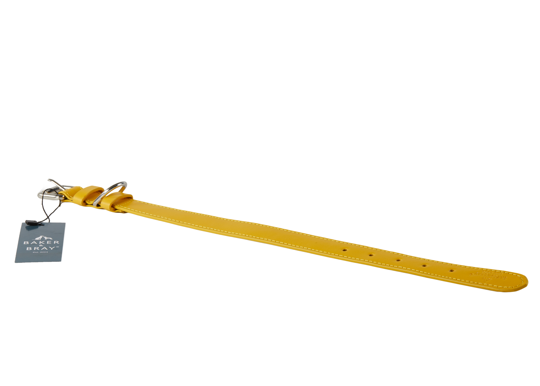 Eco Friendly Leather Dog Collar & Lead Set, Lemon