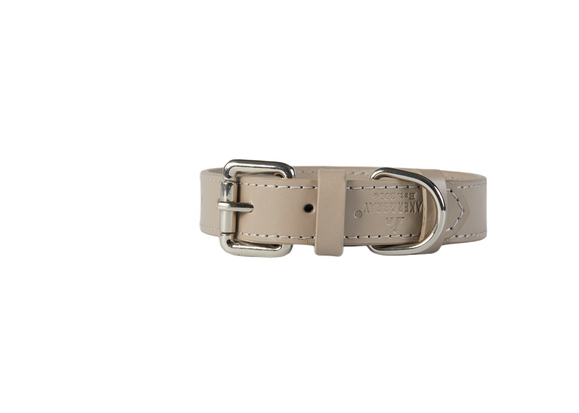 Eco Friendly Leather Dog Collar, Ash