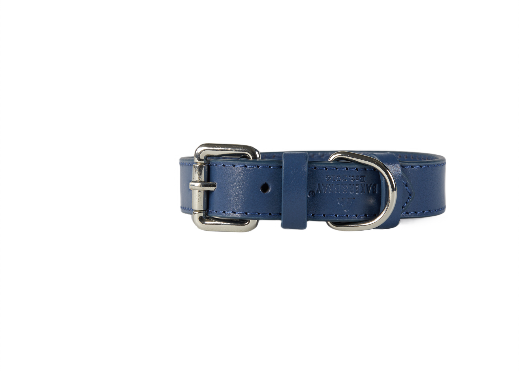 Eco Friendly Leather Dog Collar & Lead Set, Navy