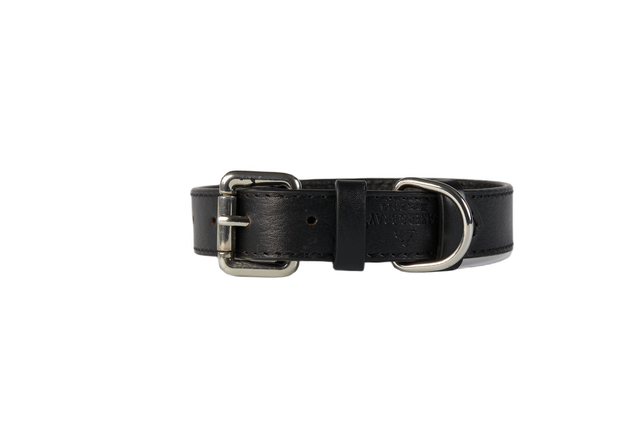 Eco Friendly Leather Dog Collar, Black